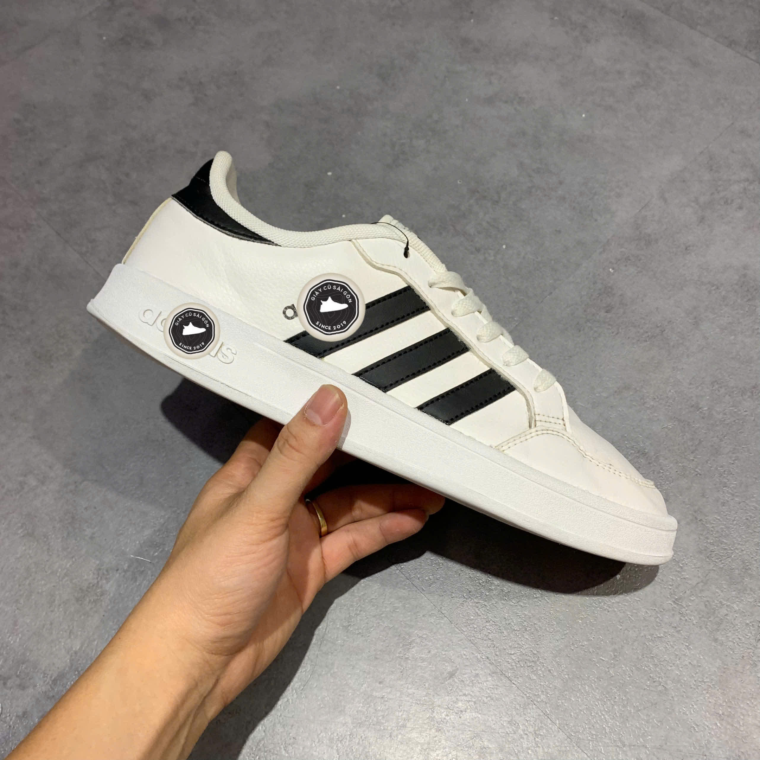 GIÀY ADIDAS BREAKNET 'WHITE BLACK' FX8707 SIZE 43 1/3