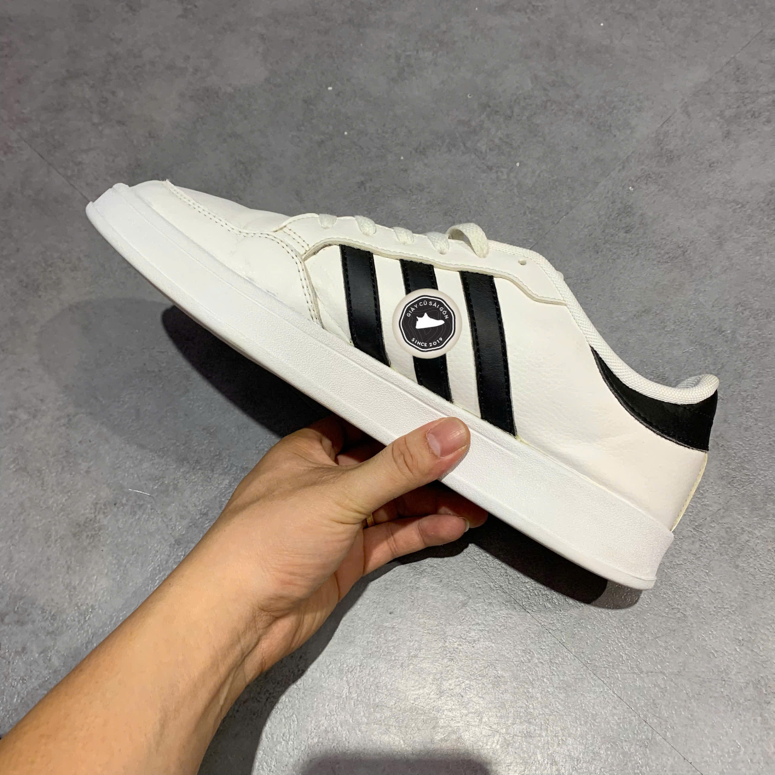 GIÀY ADIDAS BREAKNET 'WHITE BLACK' FX8707 SIZE 43 1/3