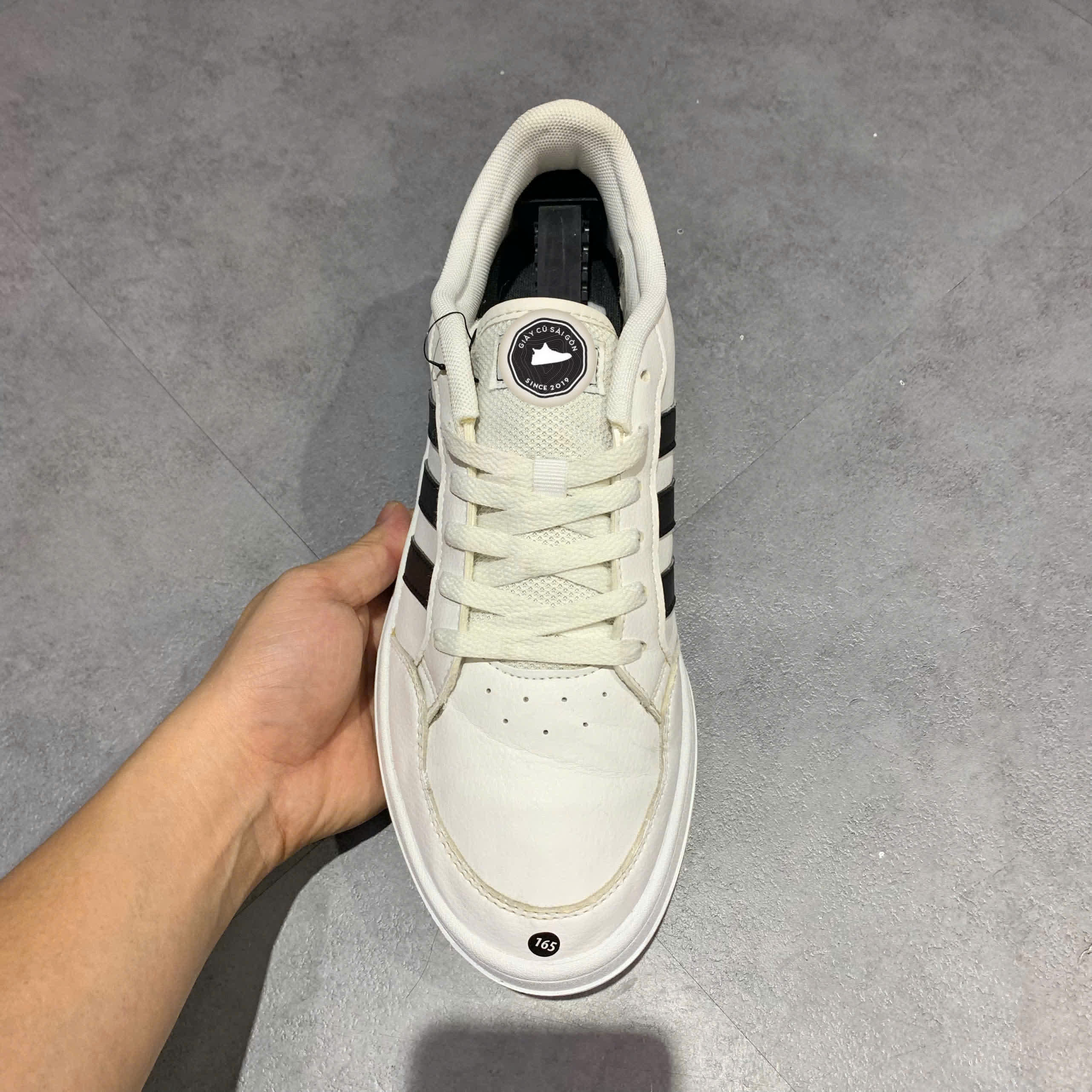 GIÀY ADIDAS BREAKNET 'WHITE BLACK' FX8707 SIZE 43 1/3