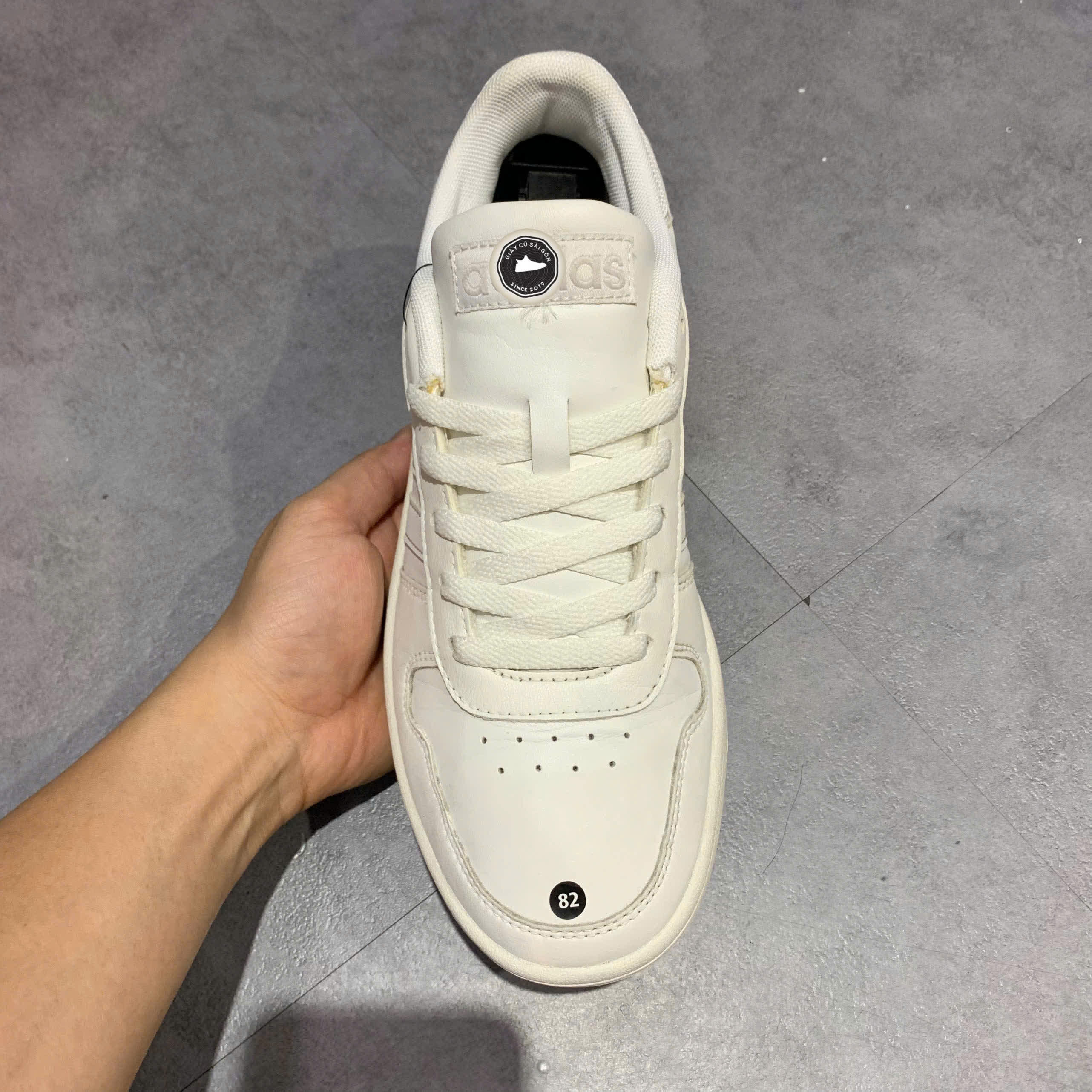 ADIDAS HOOPS 2.0 'CLOUD WHITE' – DB1085 – SIZE 41 1/3 – GIÀY 2HAND CHÍNH HÃNG