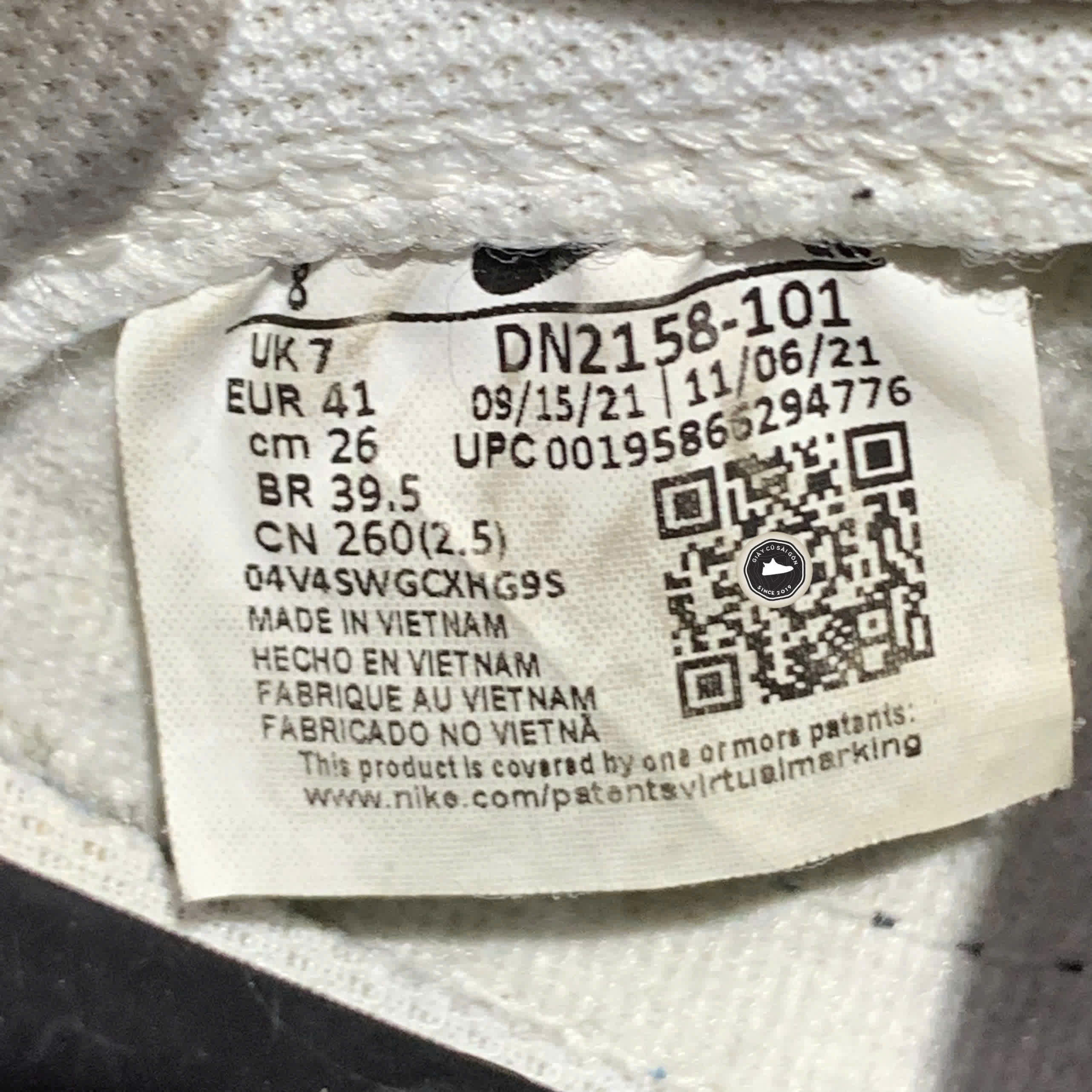 NIKE BLAZER LOW '77 JUMBO 'WHITE BLACK' – DN2158 101 – SIZE 41 – GIÀY 2HAND CHÍNH HÃNG