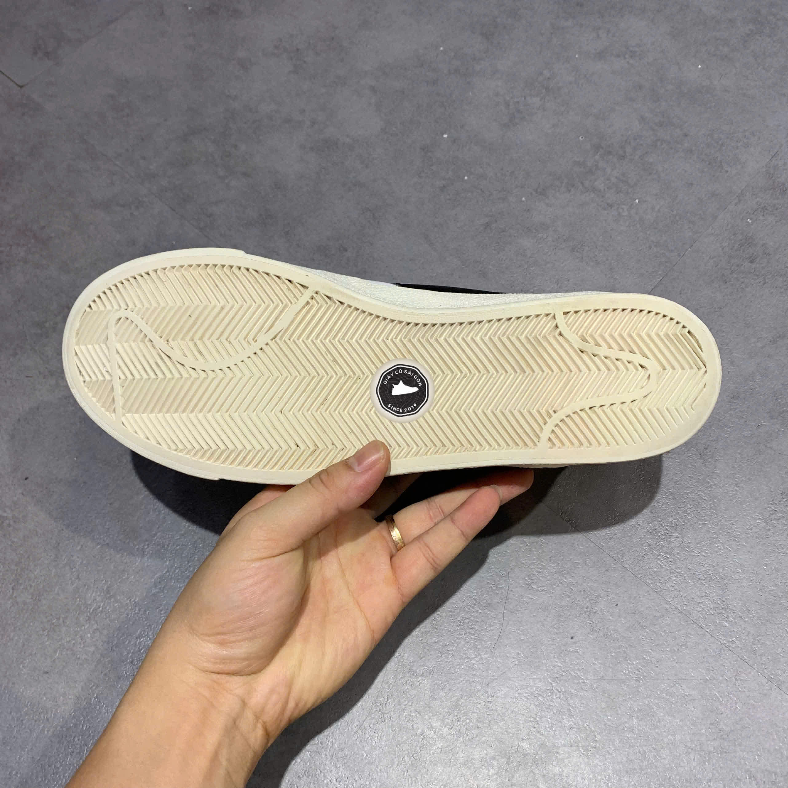 👟 NIKE BLAZER LOW '77 JUMBO 'WHITE BLACK' DN2158-101 SIZE 42 - GIÀY 2HAND CHÍNH HÃNG 👟