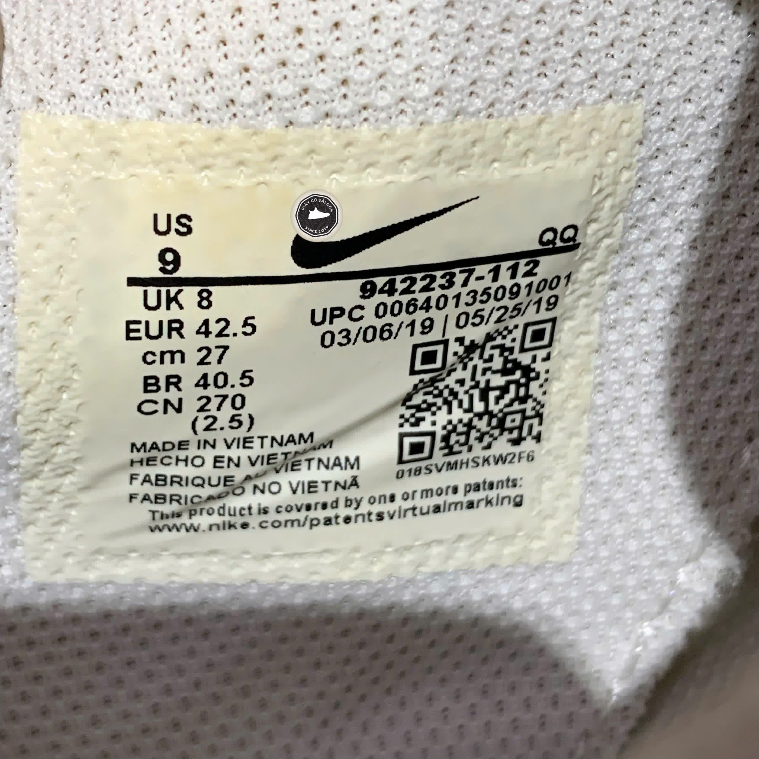 NIKE SB DELTA FORCE VULC 'TRIPLE WHITE' – 942237-112 – SIZE 42.5 – GIÀY 2HAND CHÍNH HÃNG