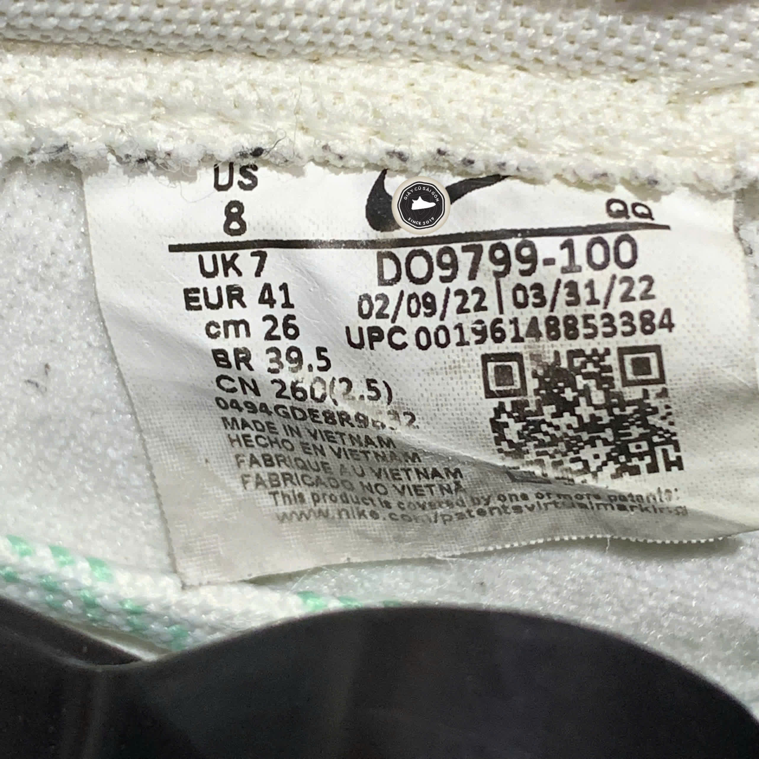 NIKE BLAZER LOW '77 PREMIUM 'CERTIFIED FRESH' – DO9799 100 – SIZE 41 – GIÀY 2HAND CHÍNH HÃNG