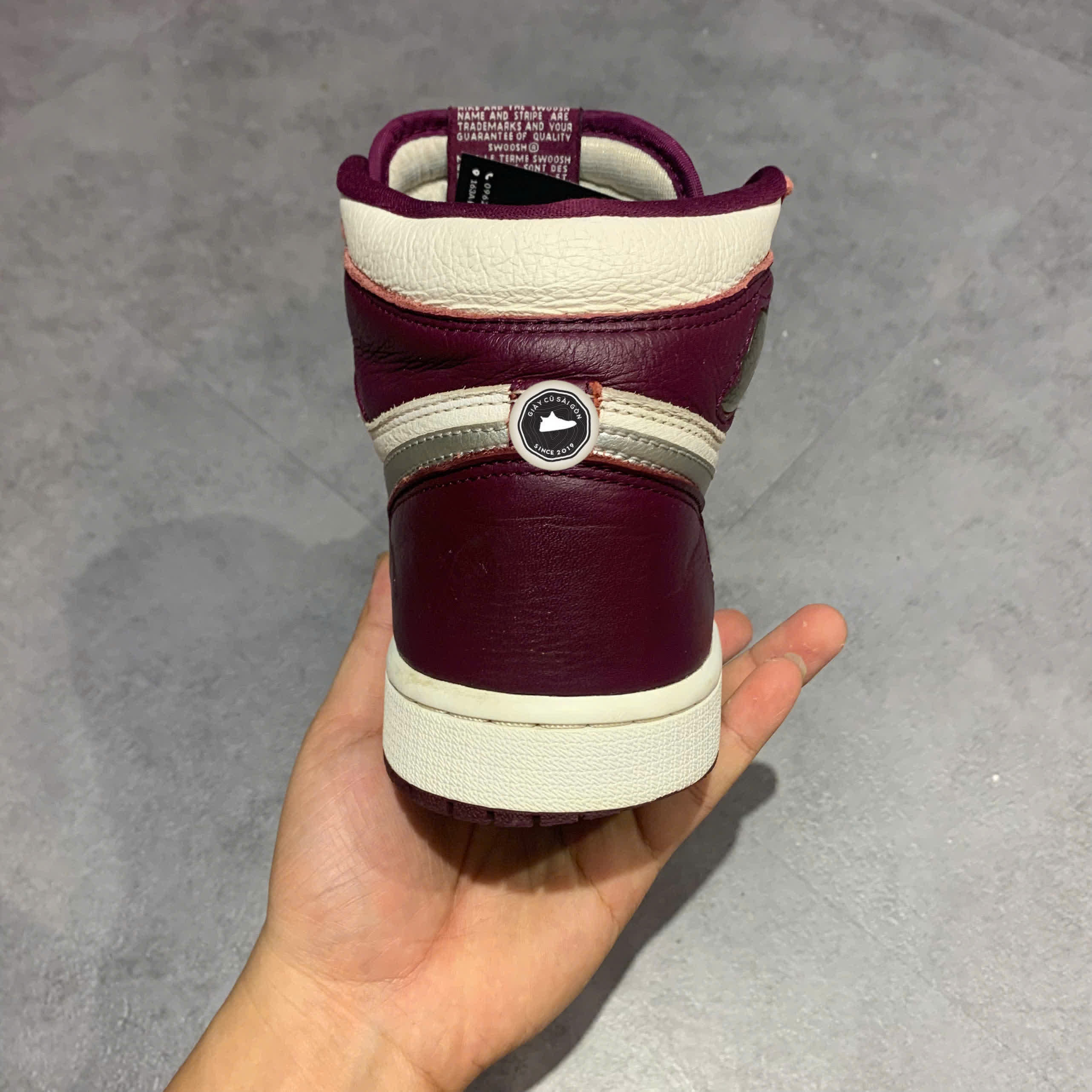 👟 AIR JORDAN 1 RETRO HIGH OG 'BORDEAUX' SIZE 41 - GIÀY 2HAND CHÍNH HÃNG 👟