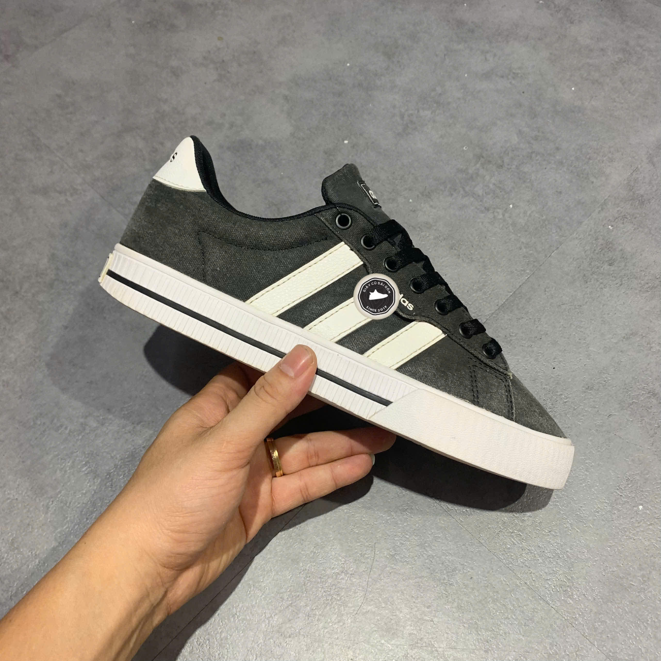 ADIDAS DAILY 3.0 'BLACK WHITE' - FW7033 - GIÀY 2HAND CHÍNH HÃNG