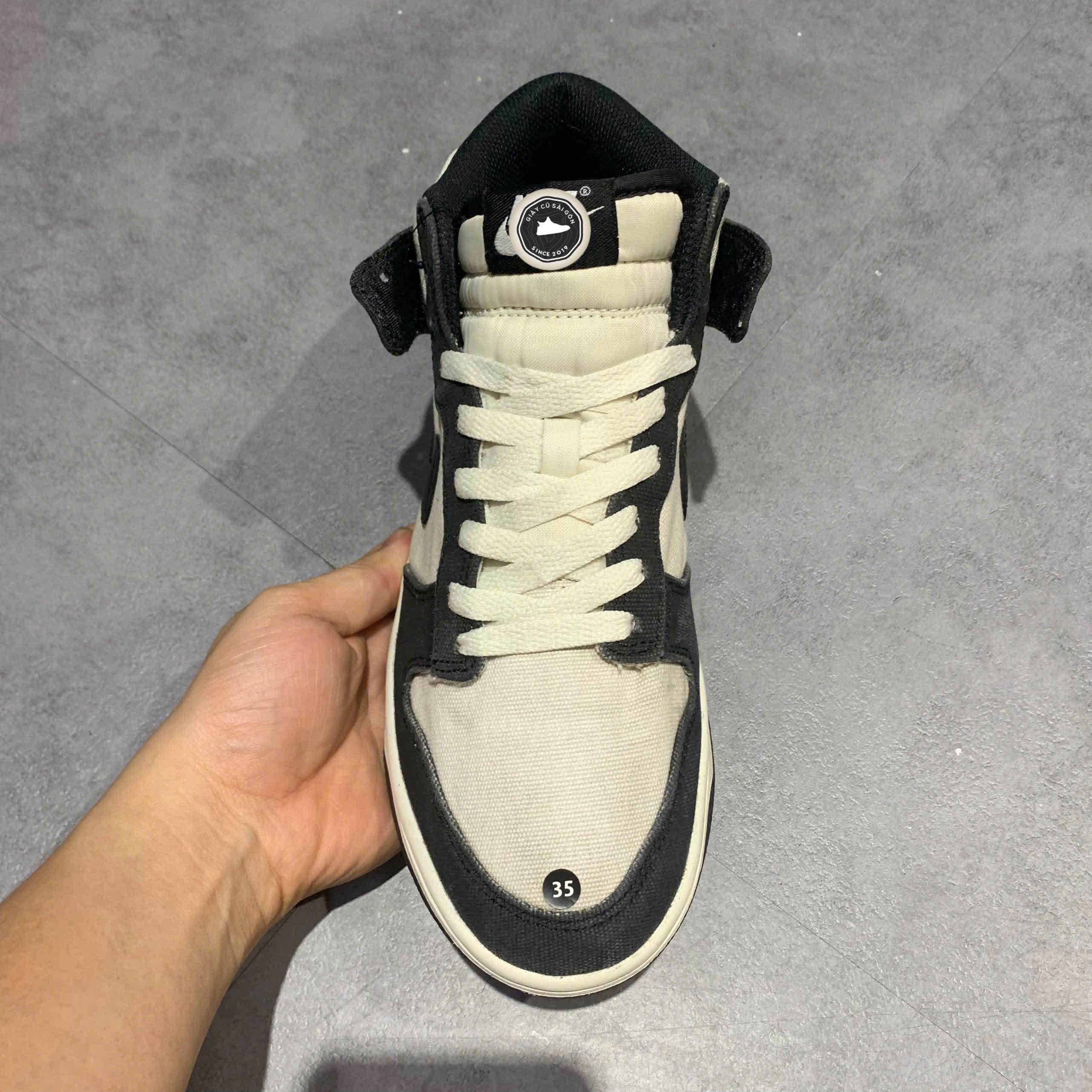 NIKE DUNK MID “CANVAS PANDA” – DV0830-102 – GIÀY 2HAND CHÍNH HÃNG