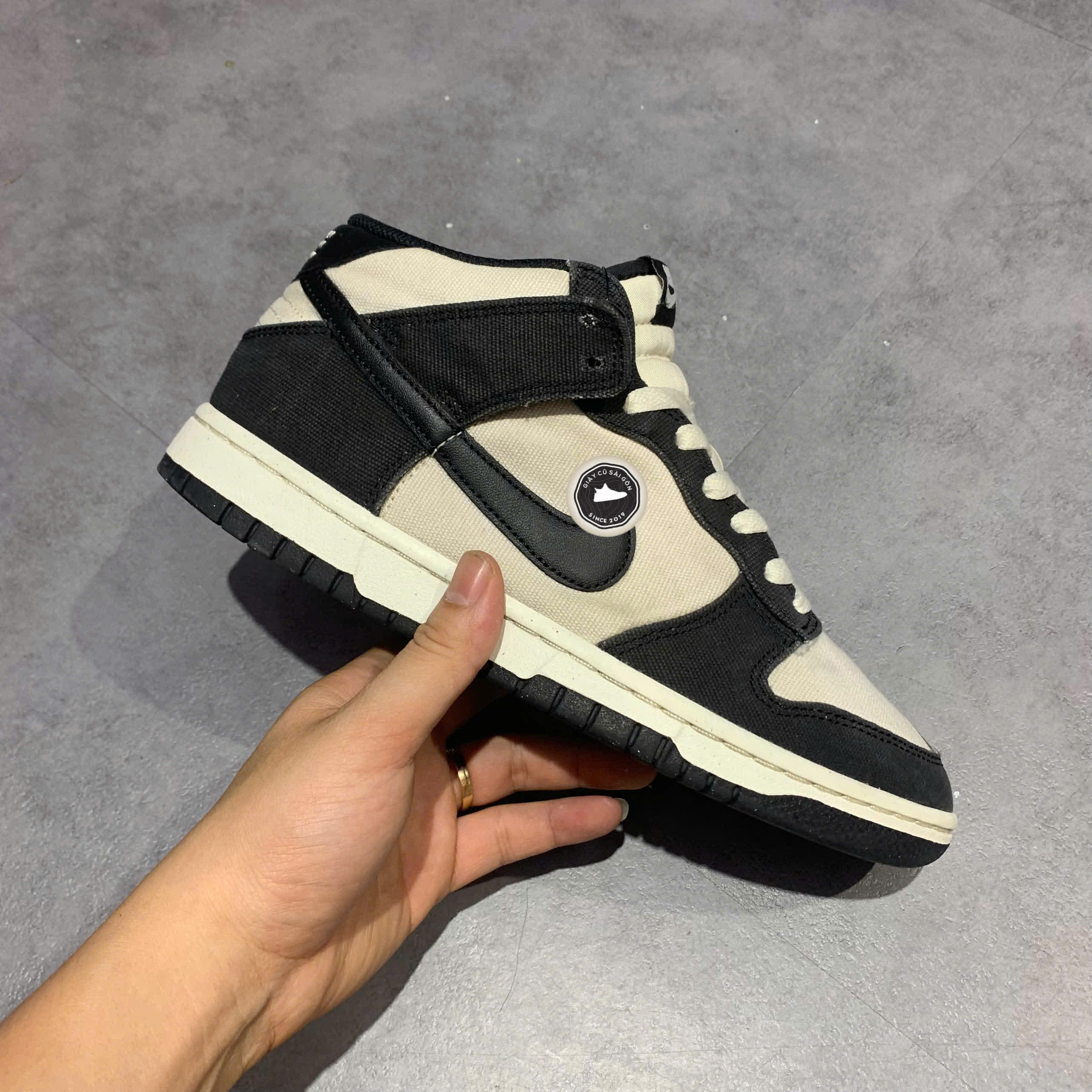 NIKE DUNK MID “CANVAS PANDA” – DV0830-102 – GIÀY 2HAND CHÍNH HÃNG