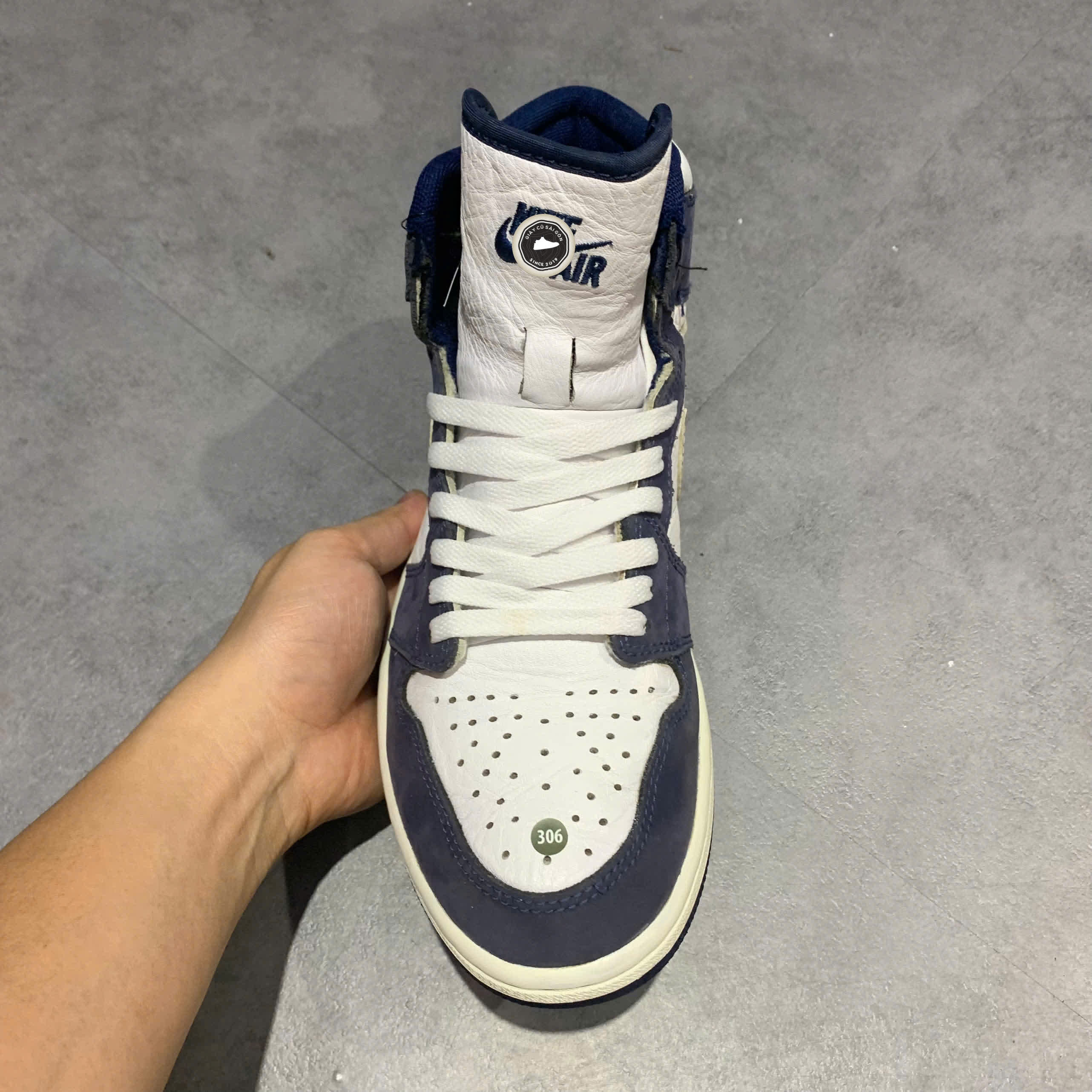 NIKE AIR JORDAN 1 RETRO HIGH OG CO.JP “MIDNIGHT NAVY” DC1788-100 SIZE 41 GIÀY 2HAND PVN18464