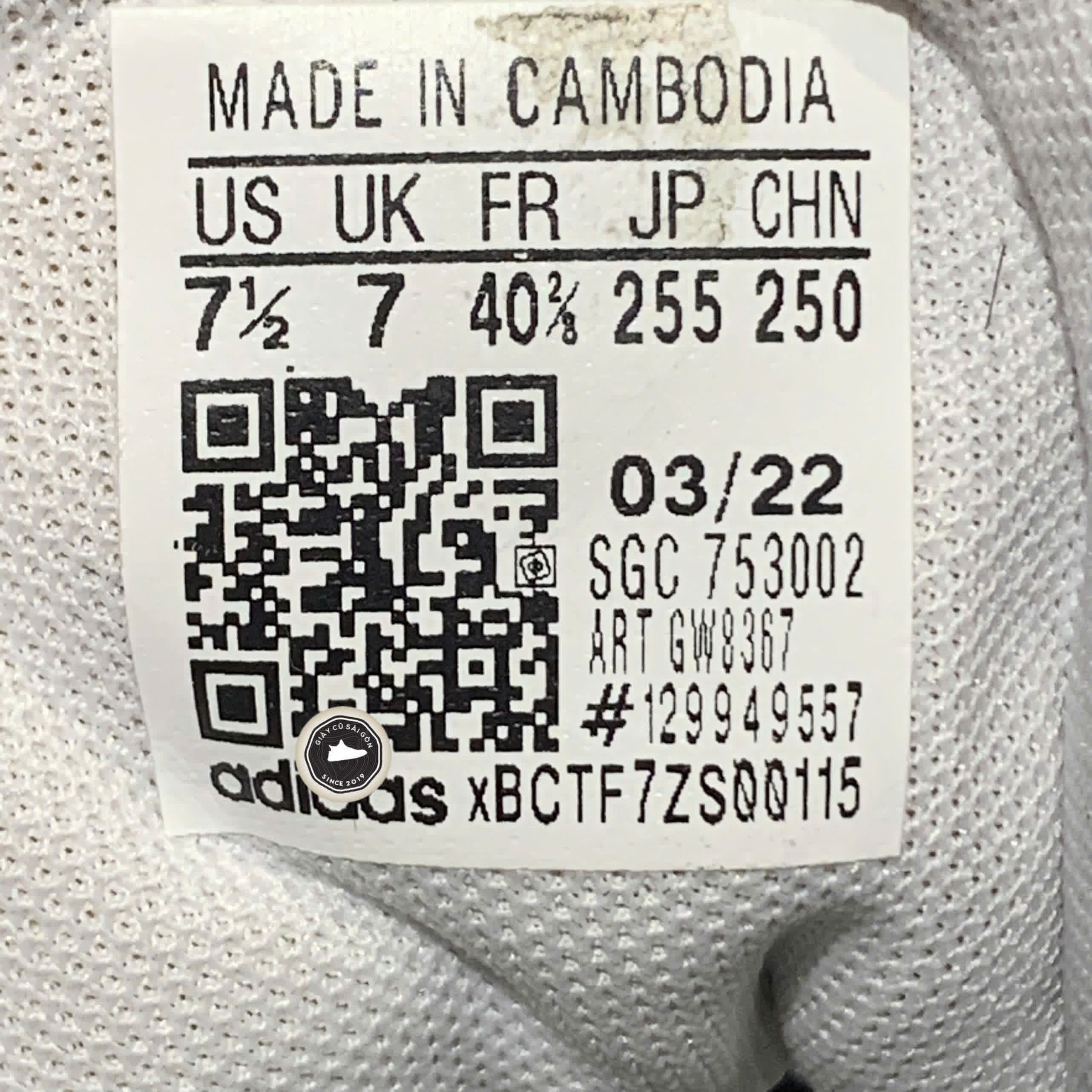 ADIDAS COURTBEAT GW8367 SIZE 40 2/3 GIÀY 2HAND CHÍNH HÃNG