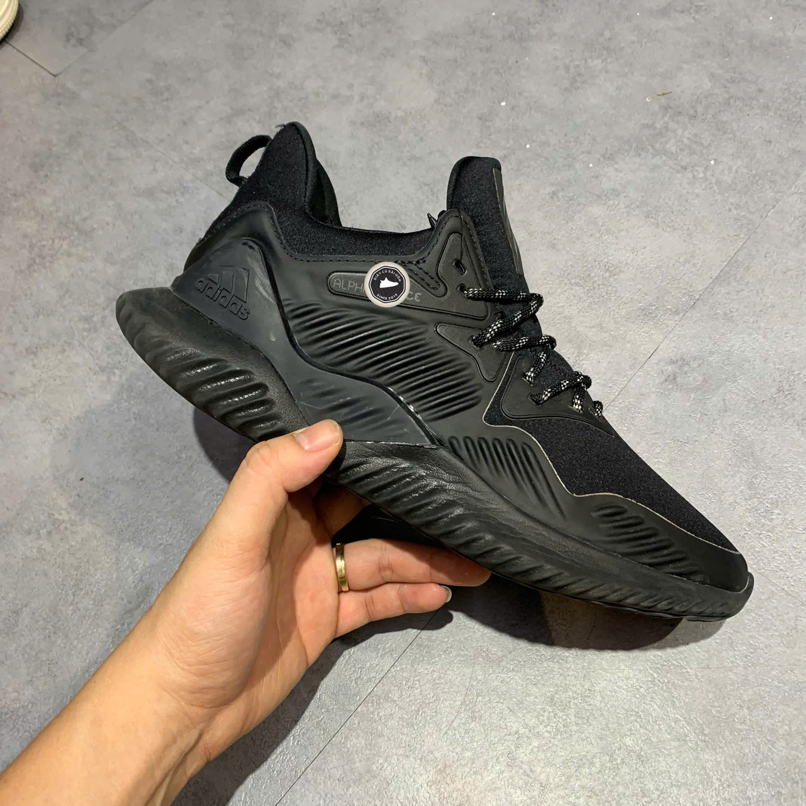 ADIDAS ALPHABOUNCE BEYOND 'BLACK GREY' – B76046 – GIÀY 2HAND CHÍNH HÃNG
