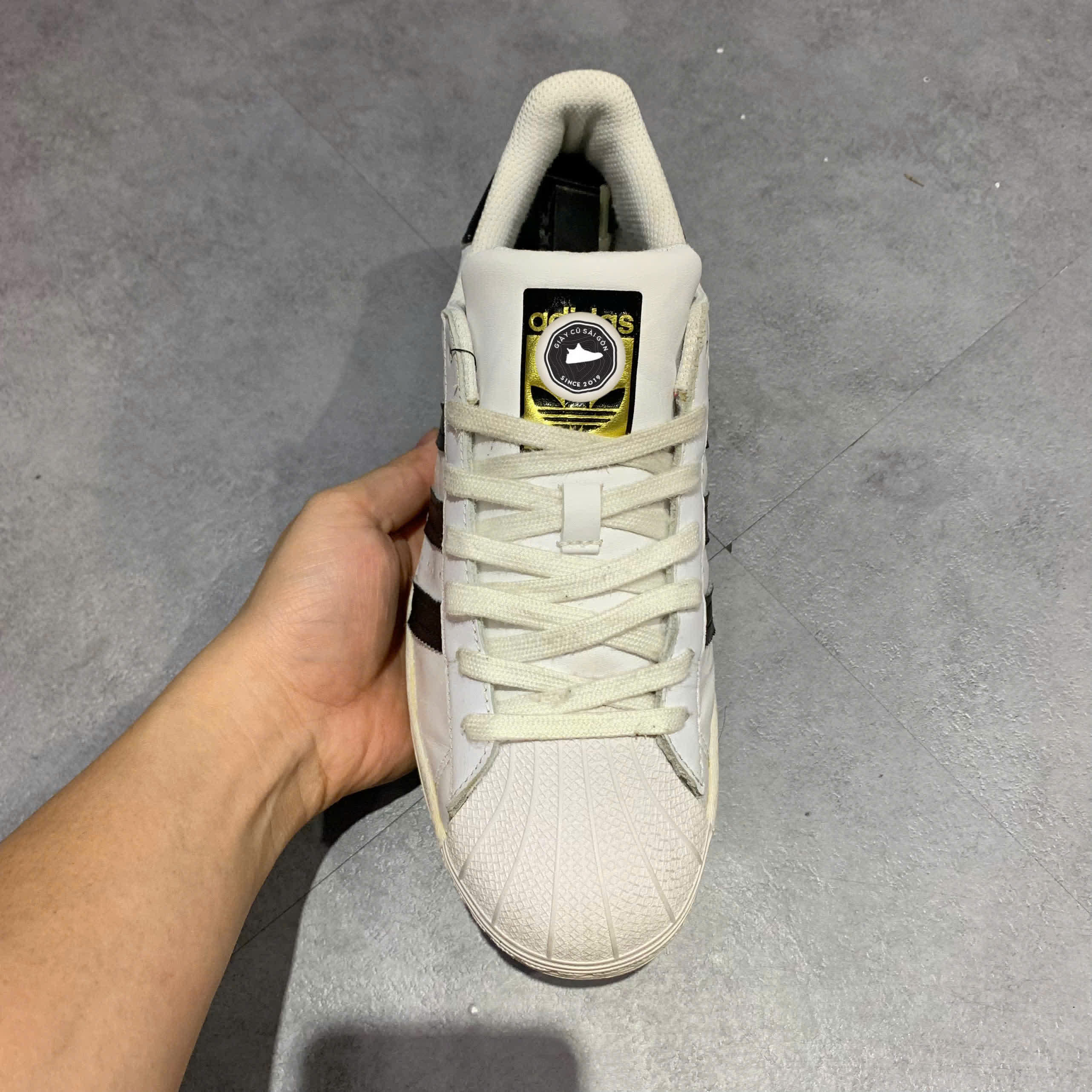 ADIDAS SUPERSTAR 'WHITE BLACK' – EG4958 – GIÀY 2HAND CHÍNH HÃNG