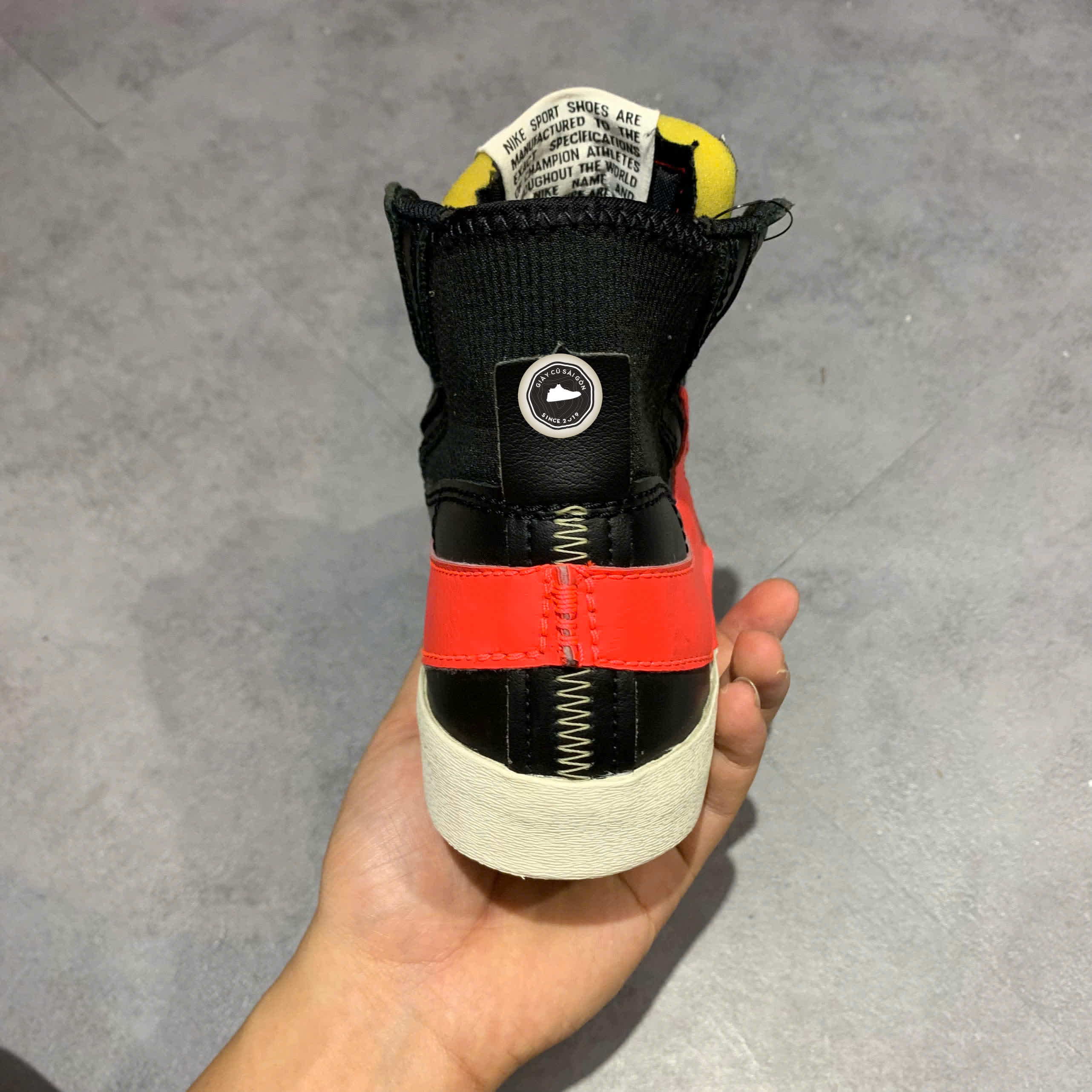 NIKE BLAZER MID '77 JUMBO BLACK BRIGHT CRIMSON DD3111-001 - GIÀY 2HAND