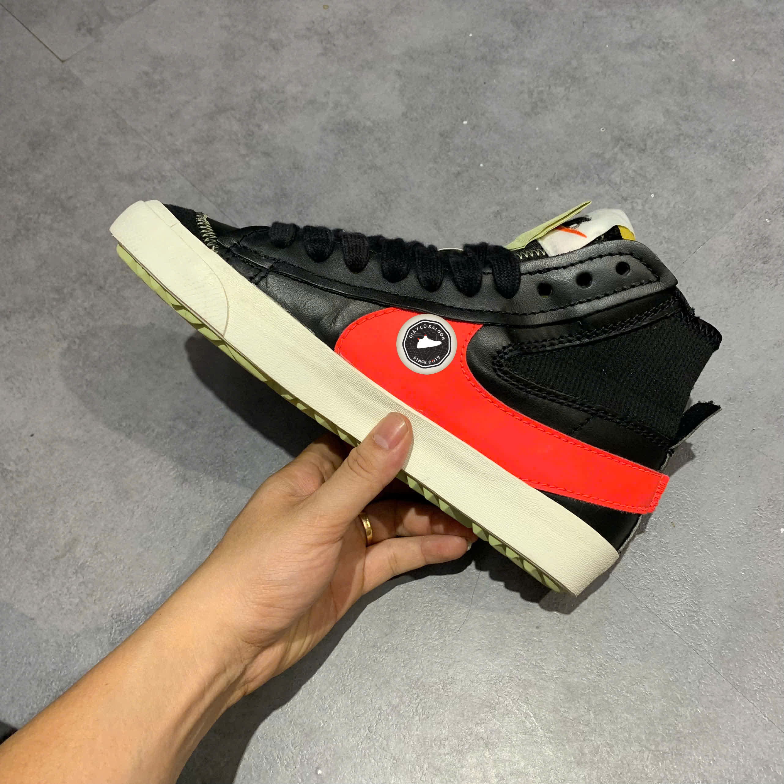 NIKE BLAZER MID '77 JUMBO BLACK BRIGHT CRIMSON DD3111-001 - GIÀY 2HAND