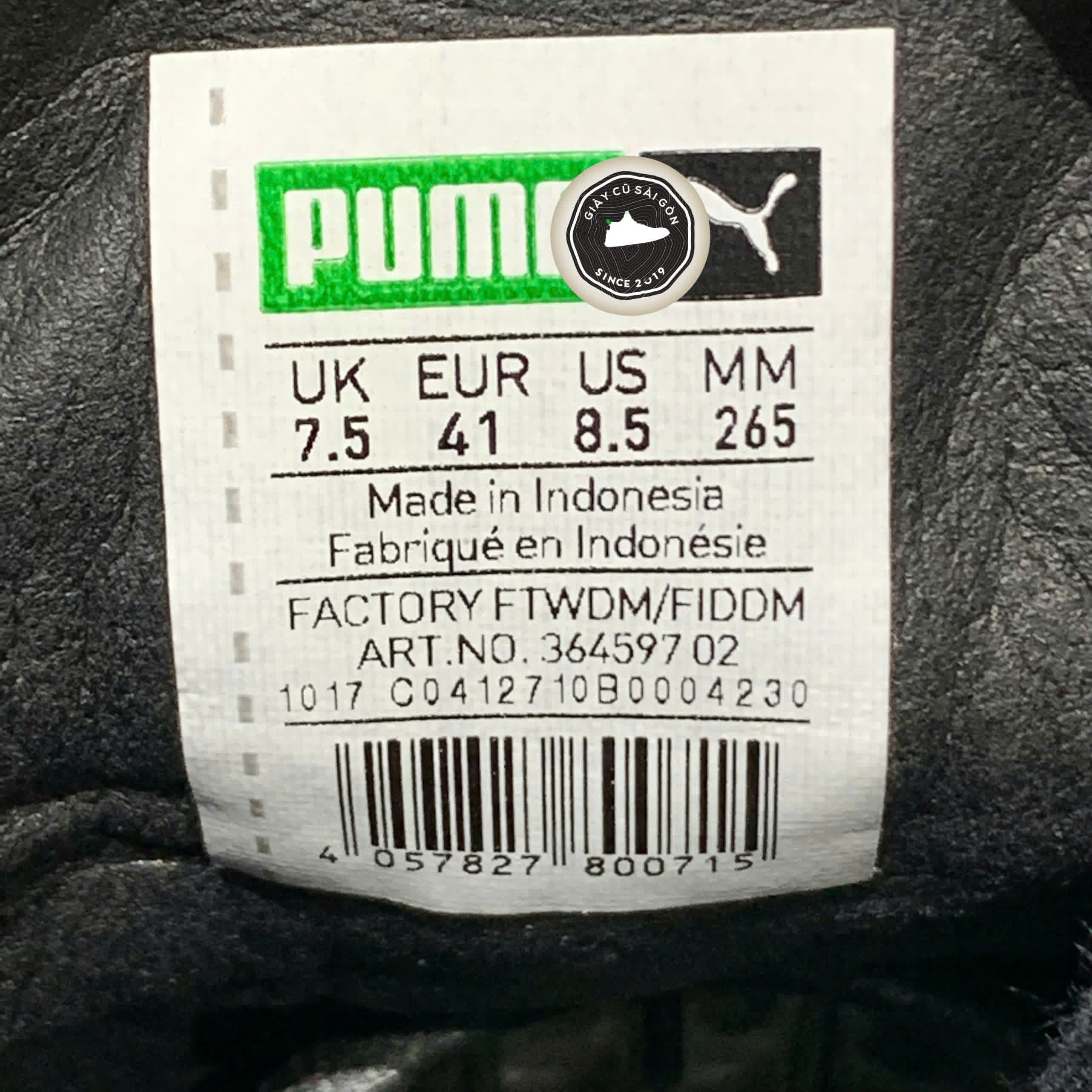 GIÀY PUMA LIGA LEATHER RETRO BLACK 364597-02 SIZE 41 – Giày 2hand Chính Hãng PVN18396