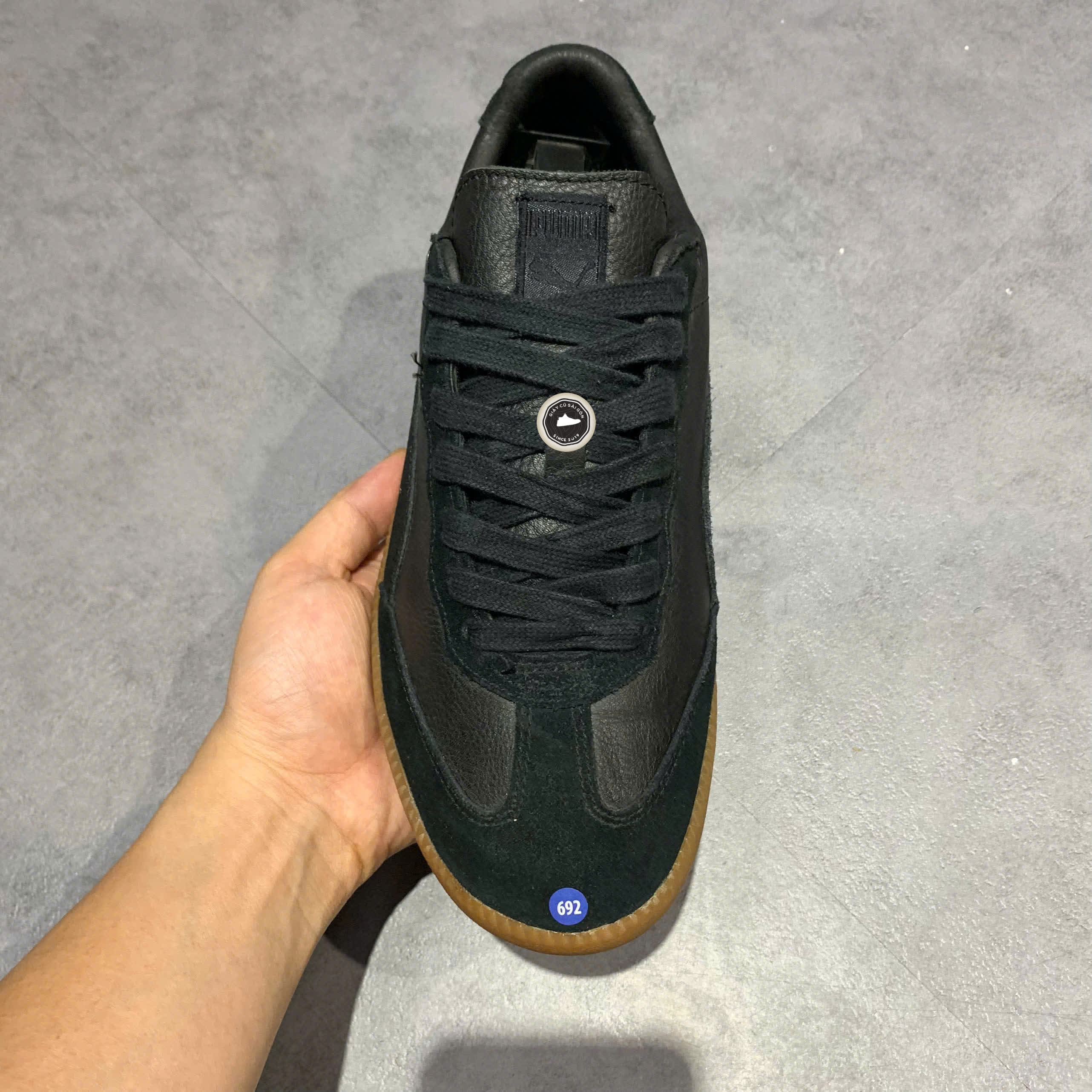 GIÀY PUMA LIGA LEATHER RETRO BLACK 364597-02 SIZE 41 – Giày 2hand