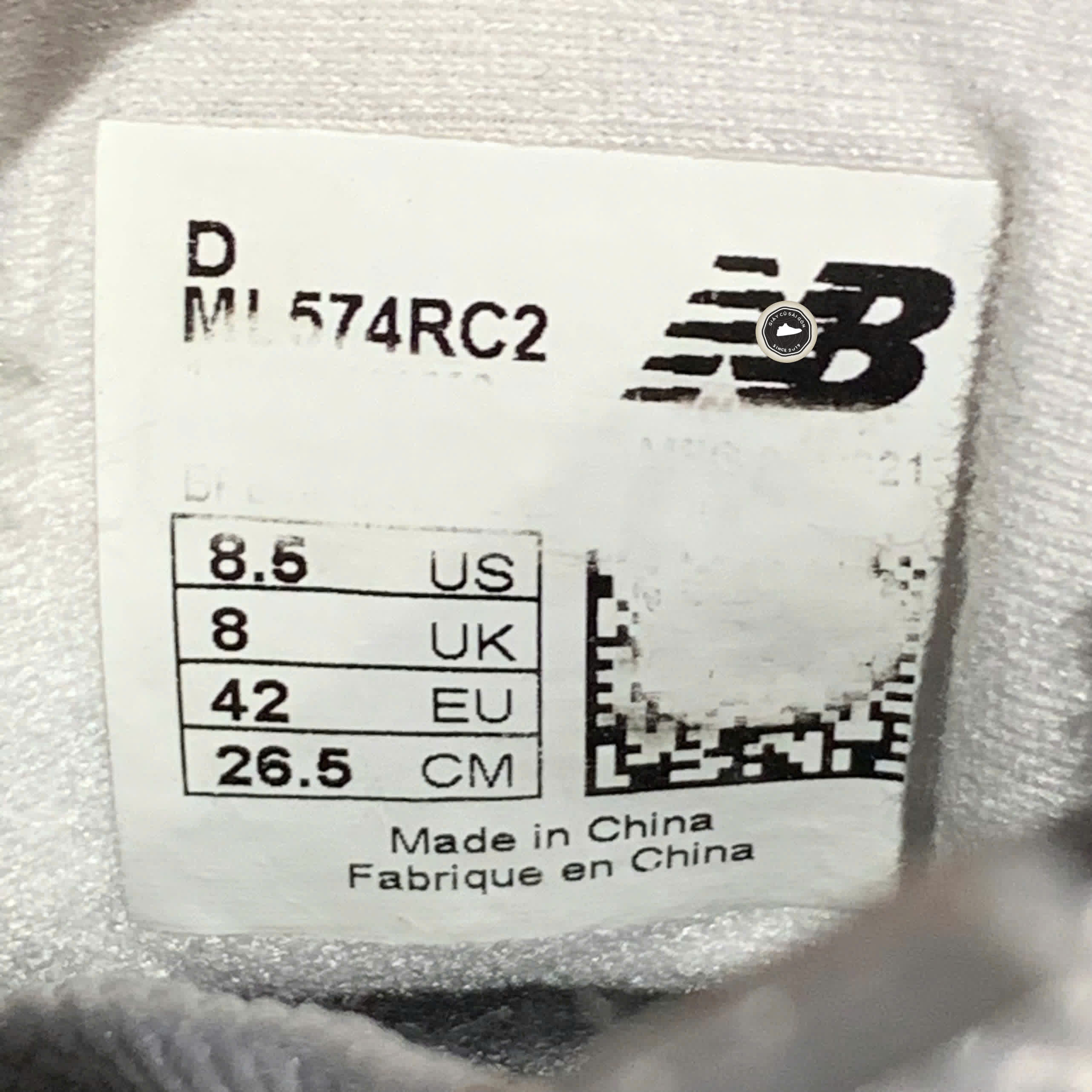 NEW BALANCE 574 ‘NAVY GREY’ – ML574RC2 SIZE 42 – GIÀY 2HAND CHÍNH HÃNG PVN18685