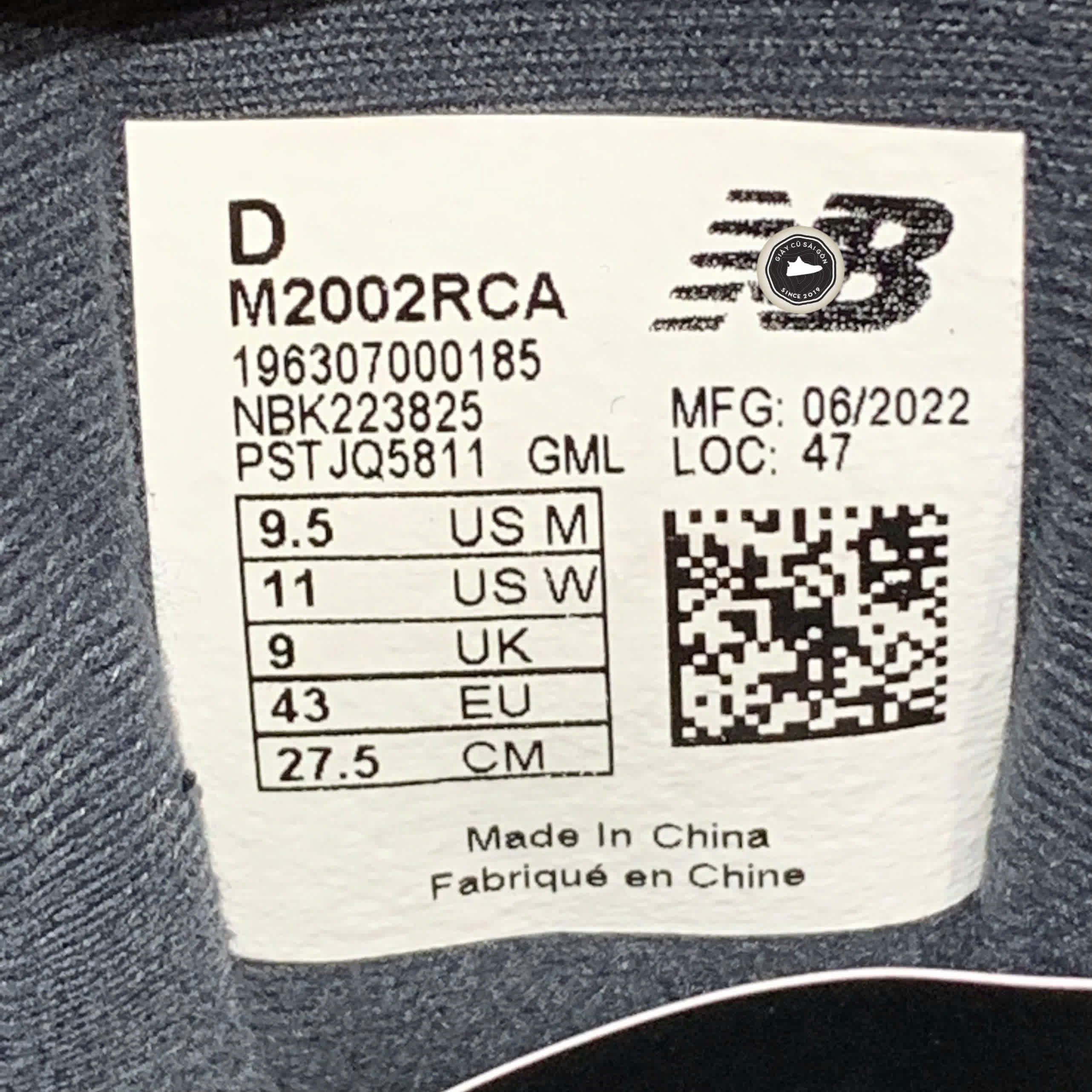 NEW BALANCE M2002RCA – SIZE 43 – GIÀY 2HAND