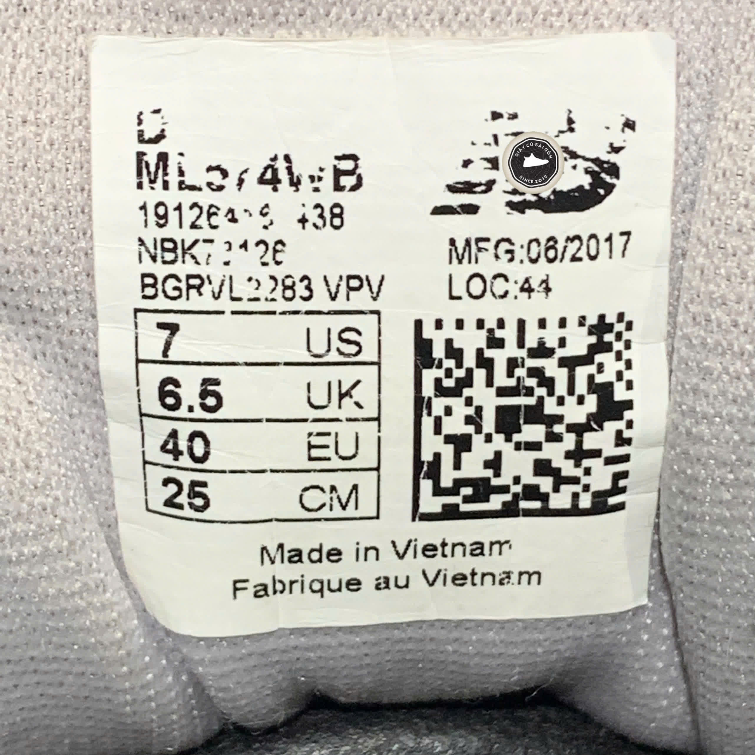 NEW BALANCE 574 'GREY WHITE' ML574WB SIZE 40 – GIÀY 2HAND CHÍNH HÃNG