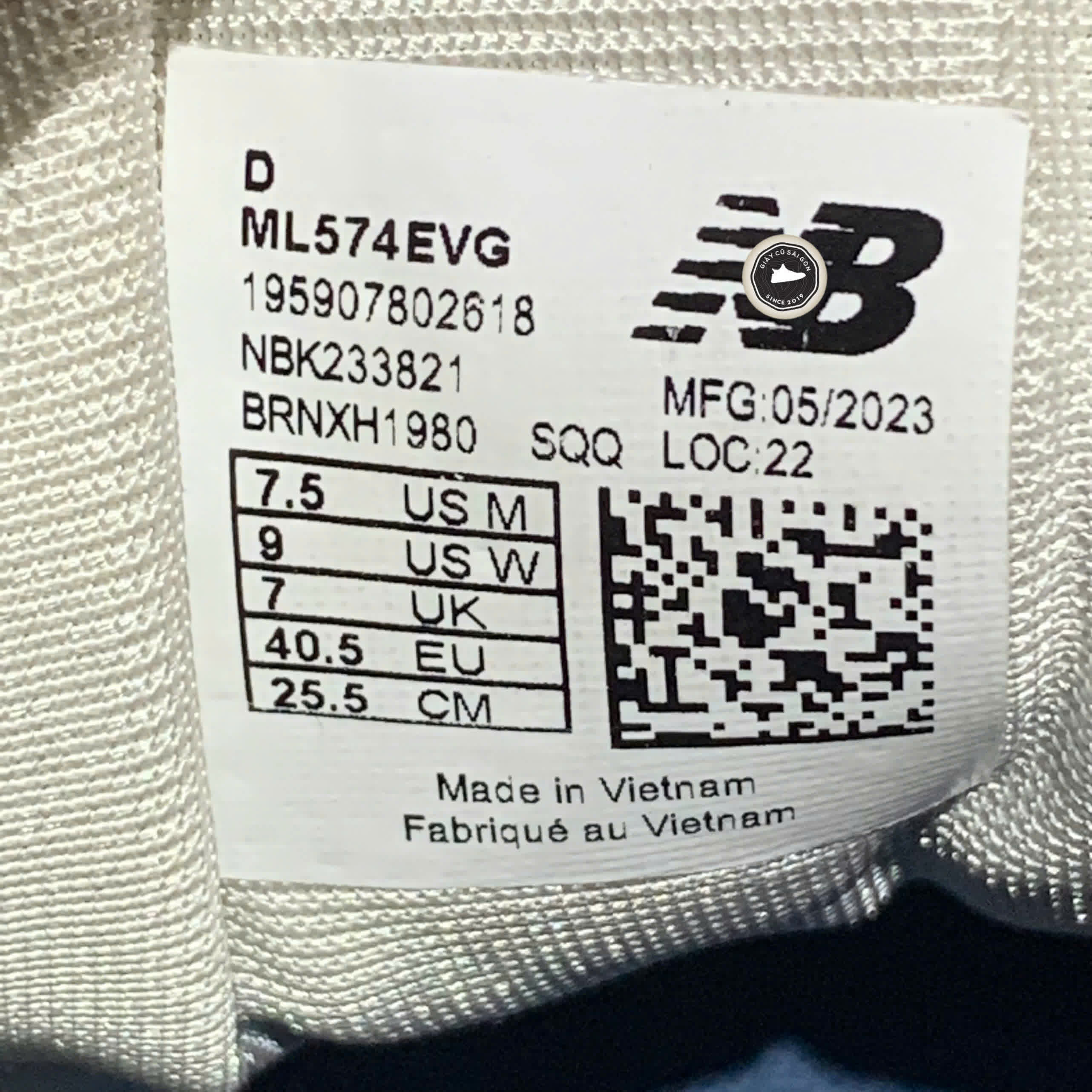 NEW BALANCE 574 CORE 'GREY/WHITE' ML574EVG – GIÀY 2HAND