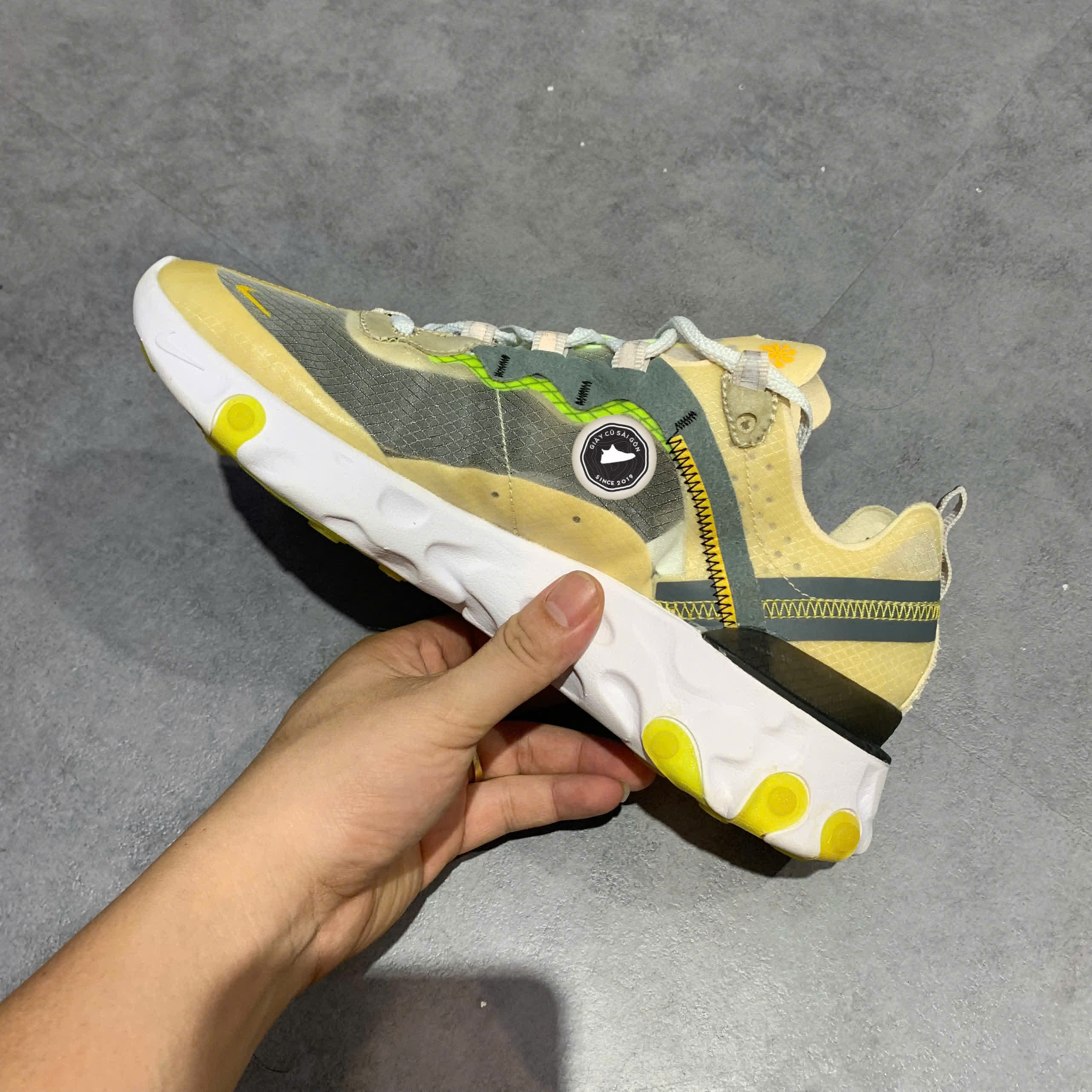 NIKE REACT ELEMENT 87 'LIGHT OREWOOD BROWN' AQ1090-101 SIZE 40.5 – GIÀY 2HAND CHÍNH HÃNG