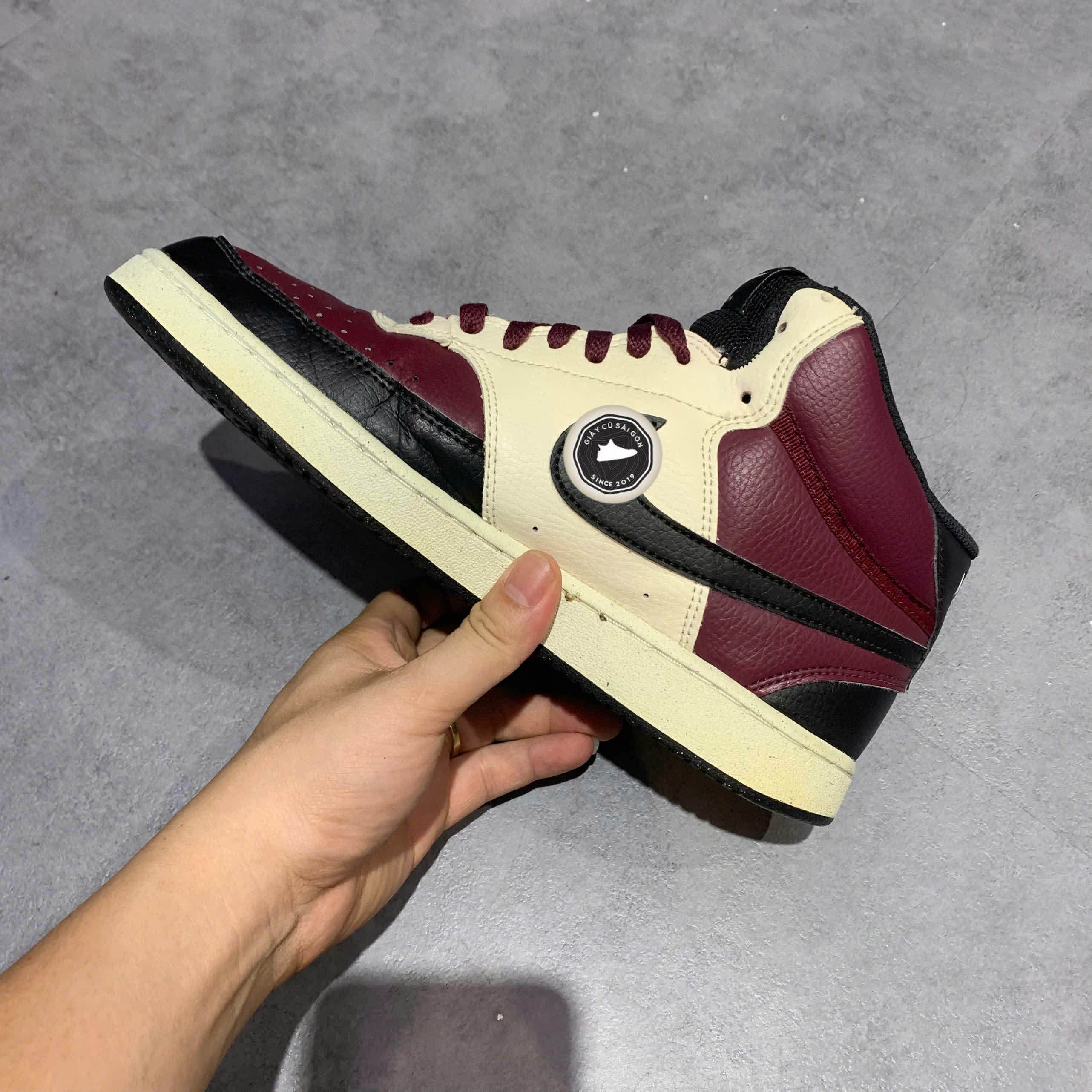 NIKE COURT VISION MID NEXT NATURE 'DARK BEETROOT' DN3577-600 SIZE 42 – GIÀY 2HAND CHÍNH HÃNG