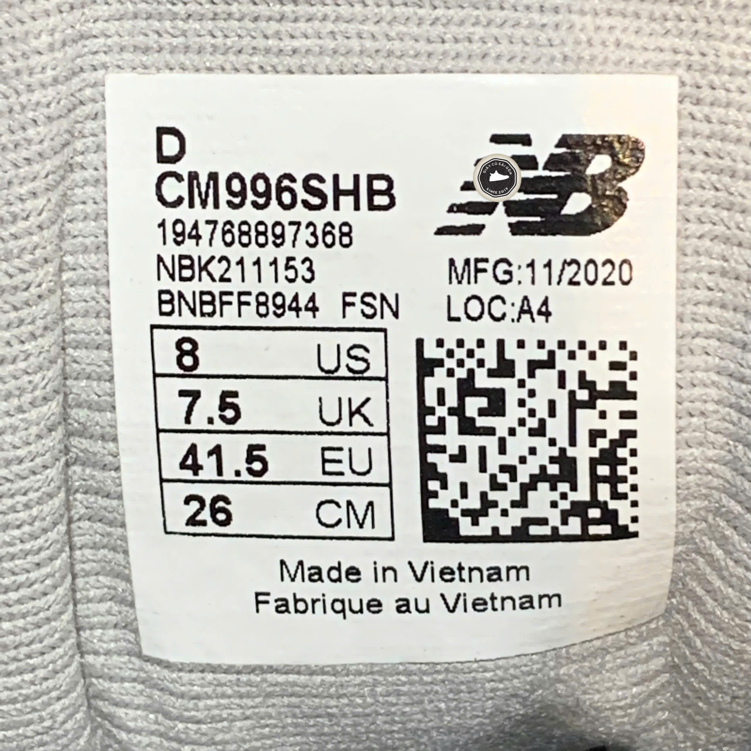 NEW BALANCE 996 CM996SHB – GIÀY 2HAND