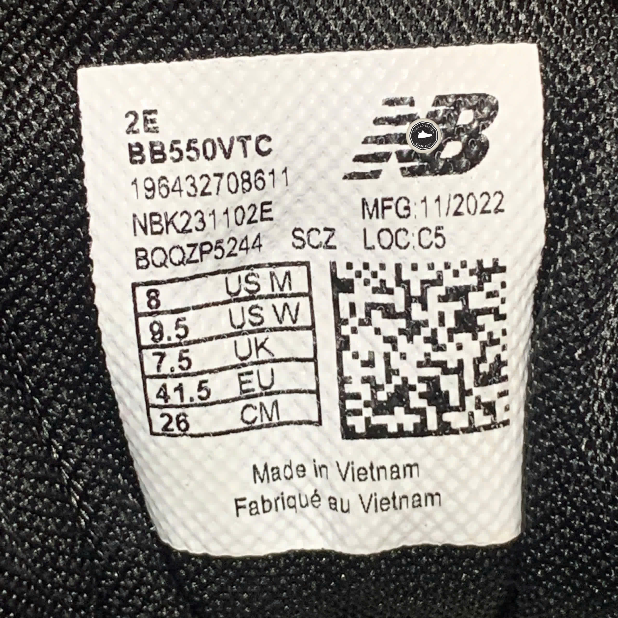 NEW BALANCE 550 'SEA SALT PINE GREEN' BB550VTC - GIÀY 2HAND