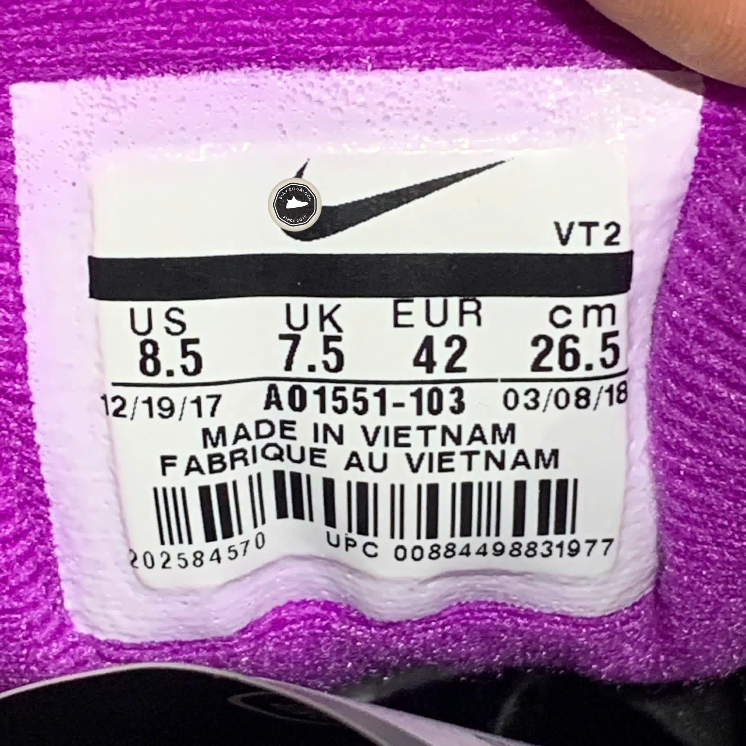 NIKE AIR SKYLON II 'COURT PURPLE / SOLAR RED' A01551-103 – GIÀY 2HAND