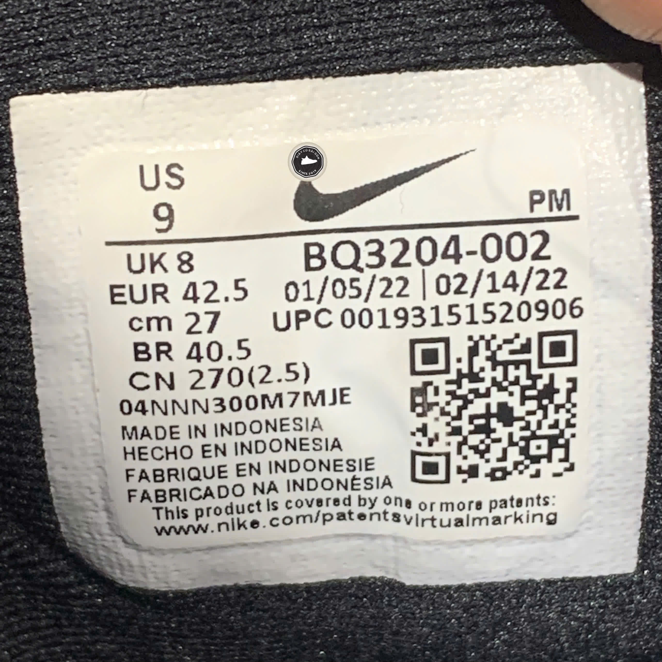 NIKE REVOLUTION 5 'BLACK WHITE' BQ3204-002 SIZE 42.5 – GIÀY 2HAND CHÍNH HÃNG