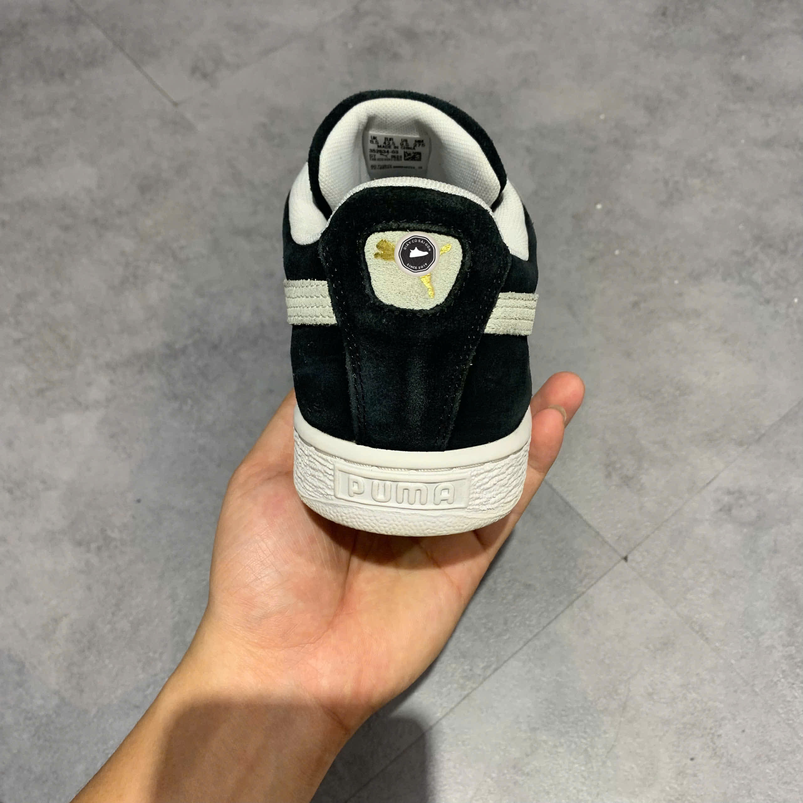 👟 PUMA SUEDE CLASSIC ECO ‘BLACK WHITE’ 352634-03 – SIZE 42.5 – GIÀY 2HAND CHÍNH HÃNG