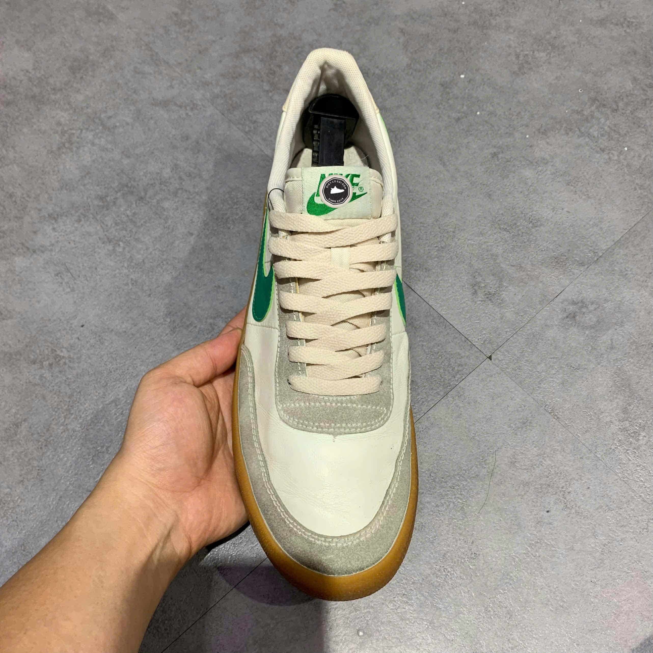NIKE KILLSHOT 2 LEATHER 'SAIL/LUCID GREEN' 432997-111 SIZE 44.5 – GIÀY 2HAND CHÍNH HÃNG