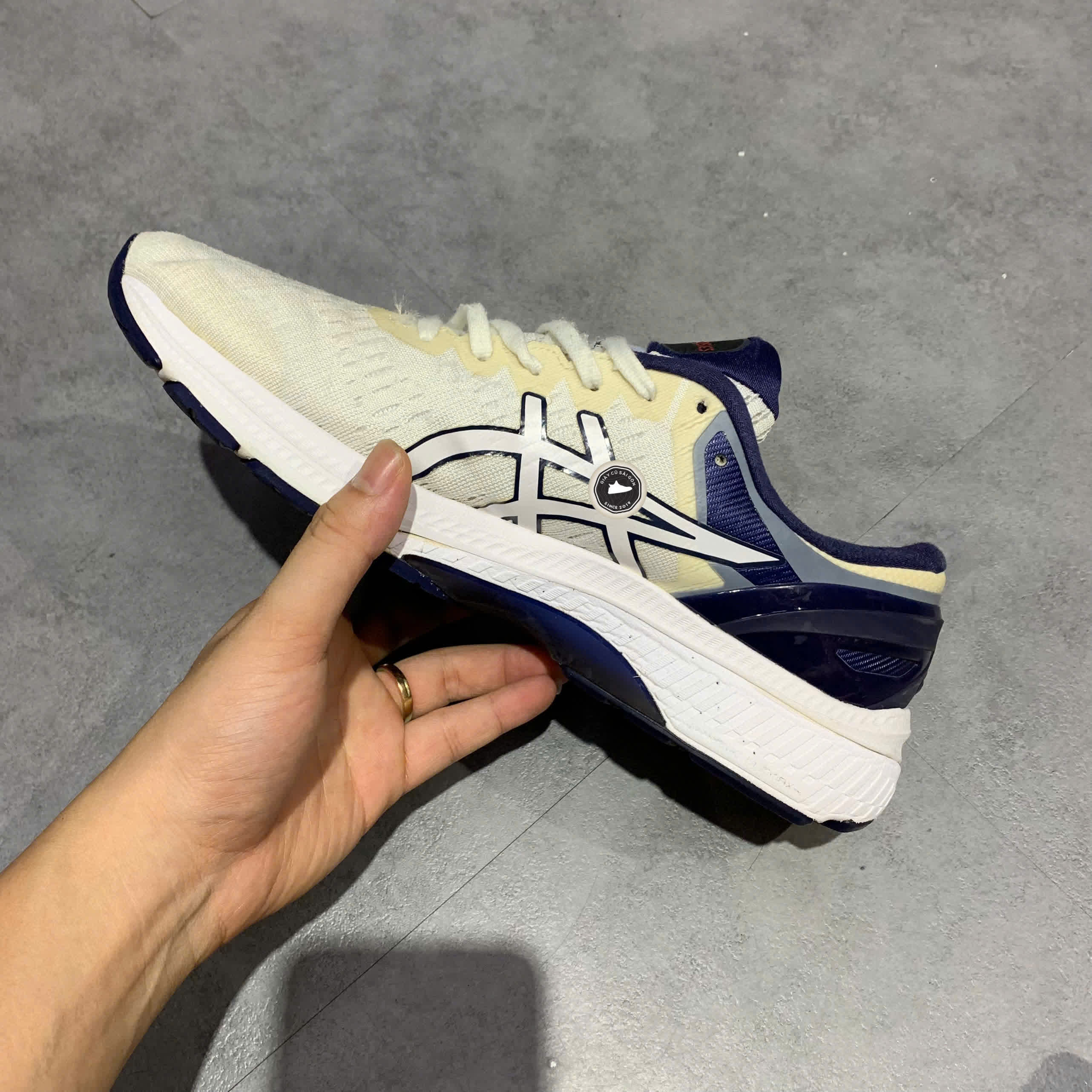 Giày Asics Asics Gel Kayano 27 White Peacoat Giày Asics Tiger Gel