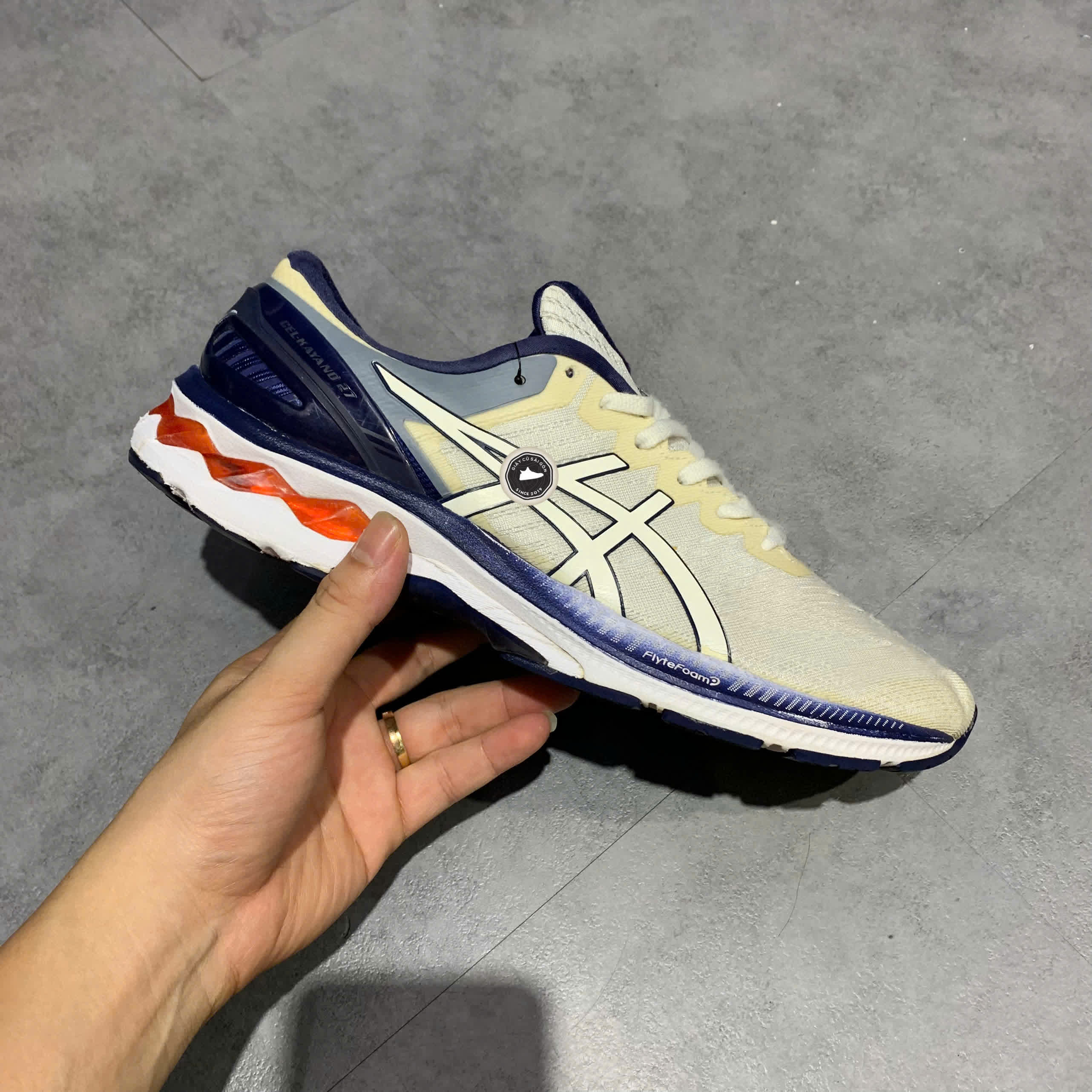 Sneaker Asics Gel Kayano 27 White Peacoat Asics Gel-Kayano Ace