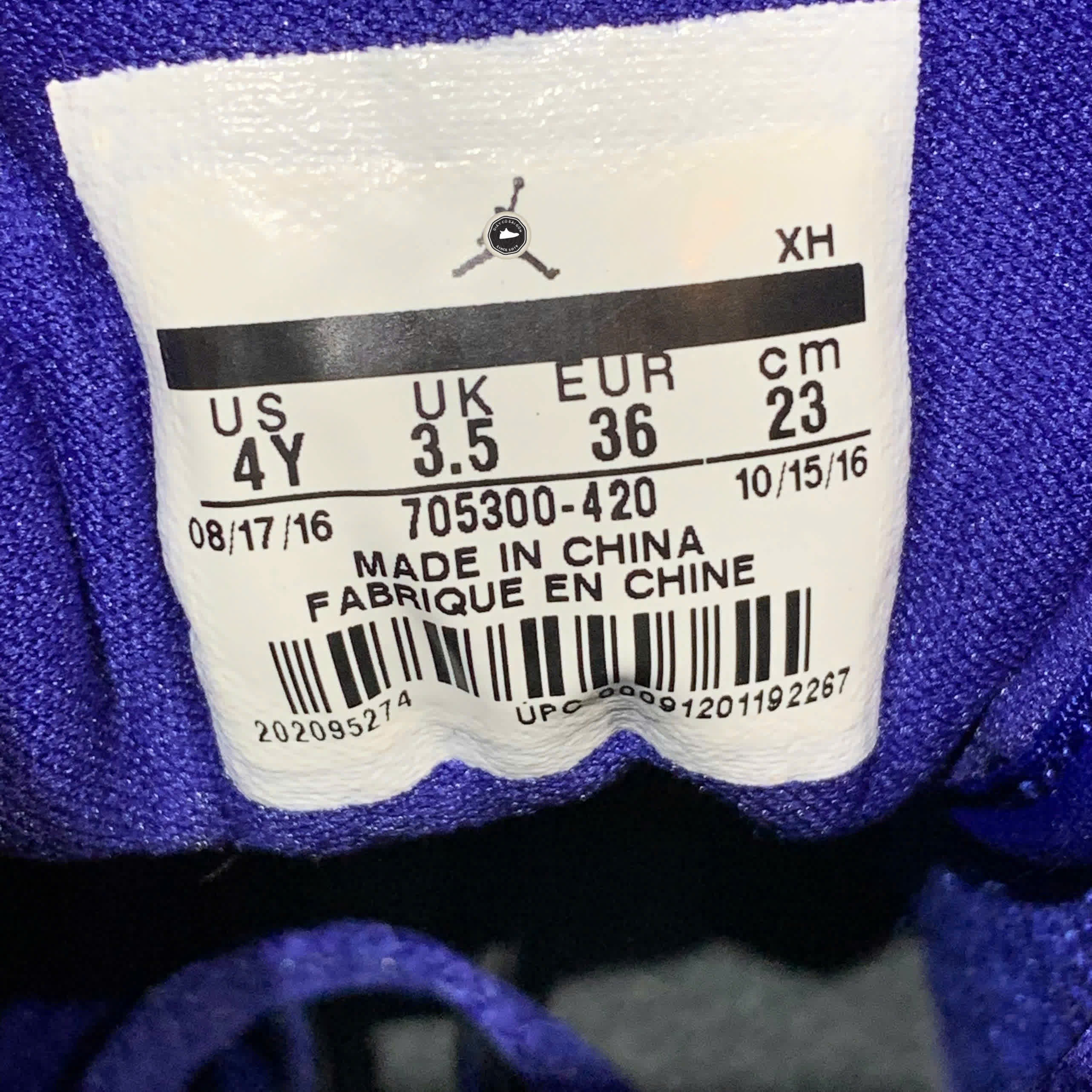 AIR JORDAN 1 RETRO HIGH BG 'DEEP ROYAL BLUE' 705300-420 SIZE 36 GIÀY 2HAND CHÍNH HÃNG