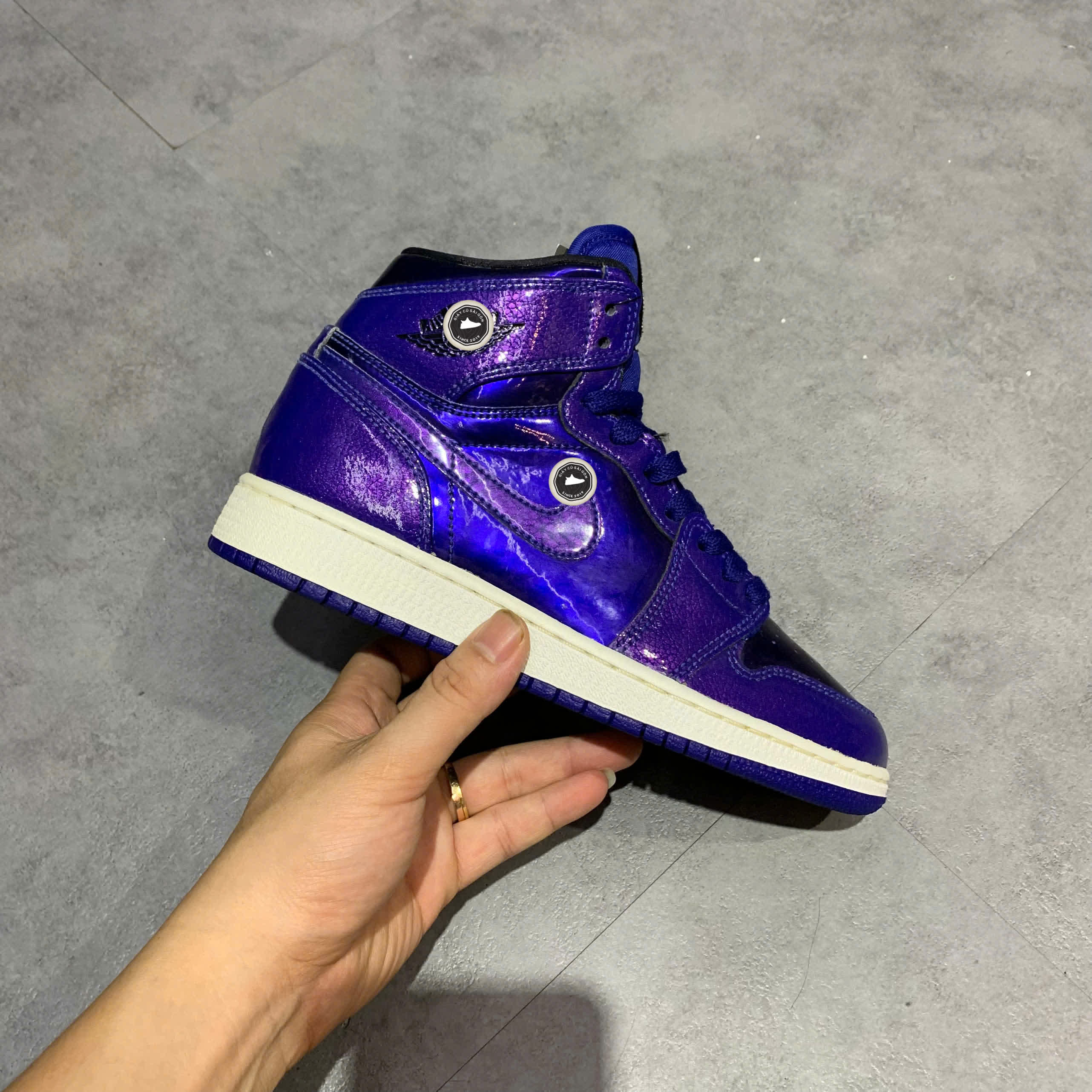 AIR JORDAN 1 RETRO HIGH BG 'DEEP ROYAL BLUE' 705300-420 SIZE 36 GIÀY 2HAND CHÍNH HÃNG