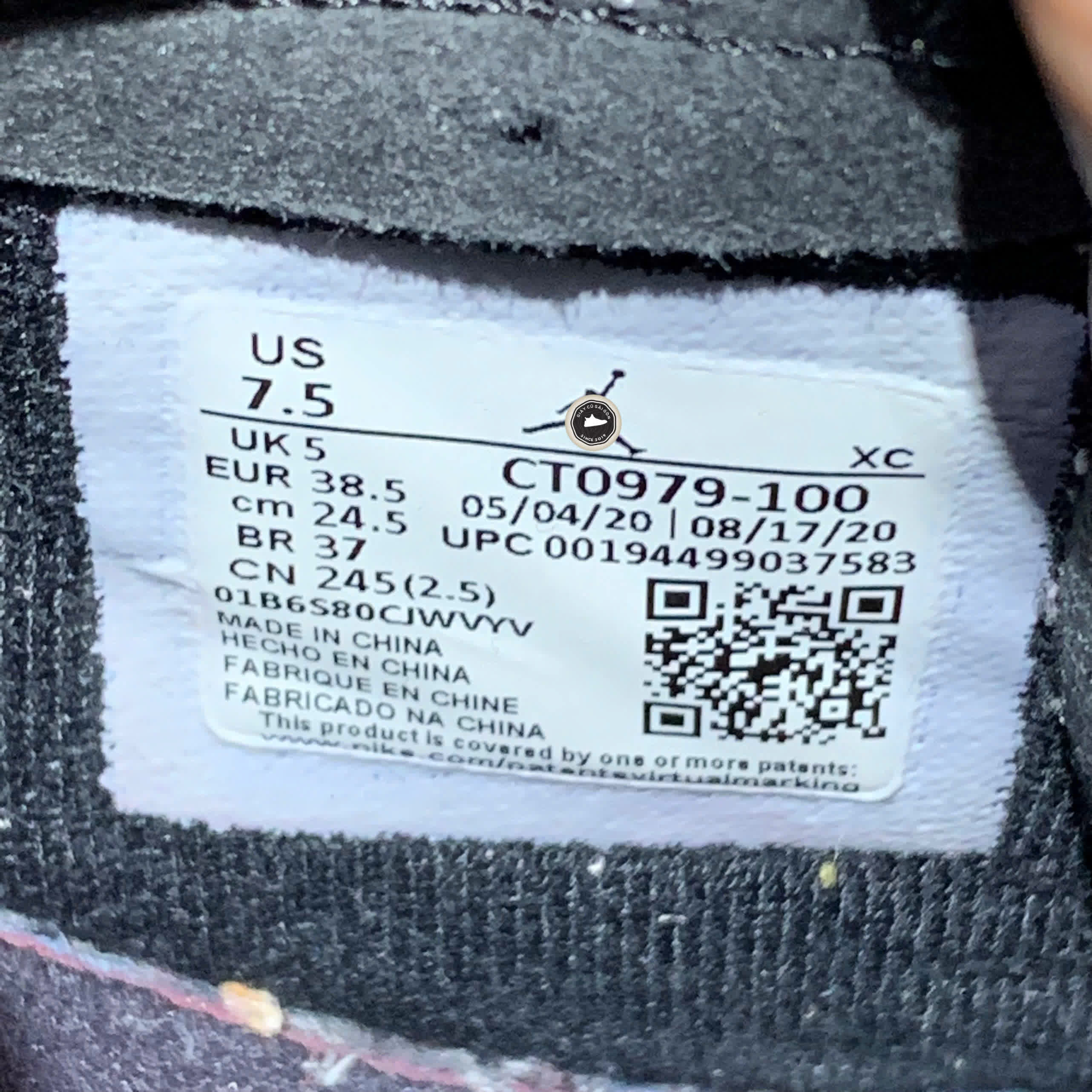 AIR JORDAN 1 HIGH ZOOM CMFT 'SUMMIT WHITE' CT0979-100 SIZE 38.5 GIÀY 2HAND CHÍNH HÃNG