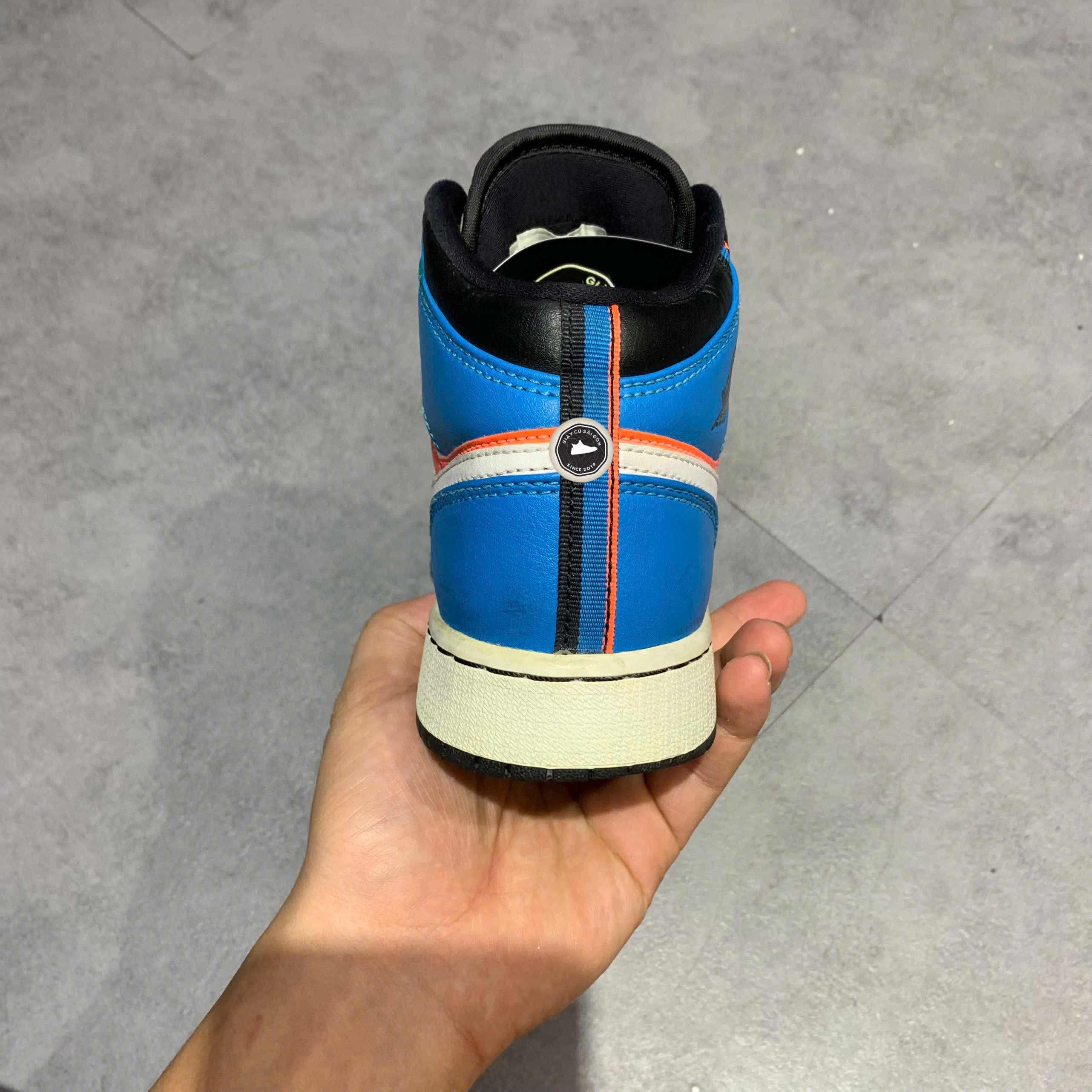 JORDAN 1 MID GS 'GAME TIME' CV4891-001 SIZE 36 GIÀY 2HAND CHÍNH HÃNG