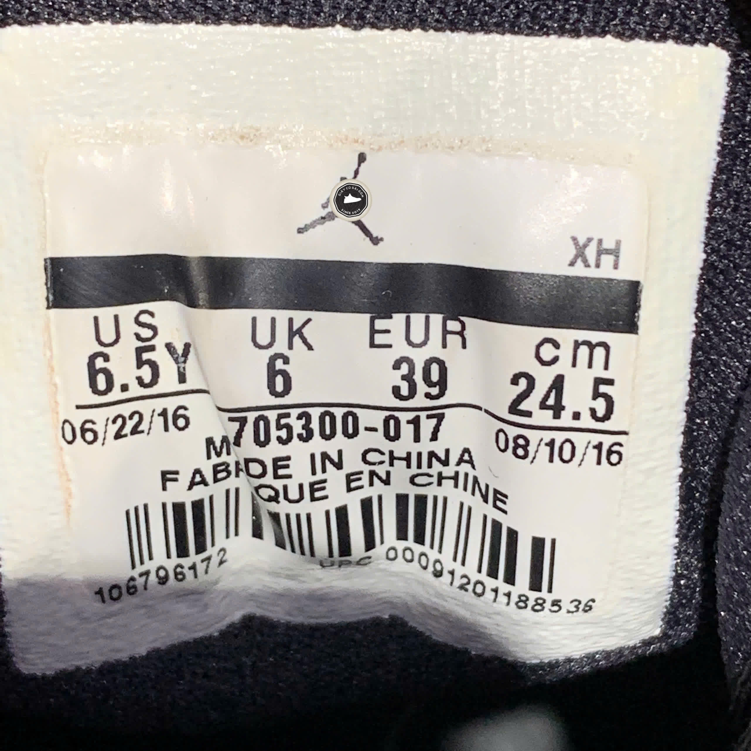 NIKE AIR JORDAN 1 RETRO HIGH BLACK PATENT ANTI-GRAVITY SIZE 39 GIÀY 2HAND CHÍNH HÃNG