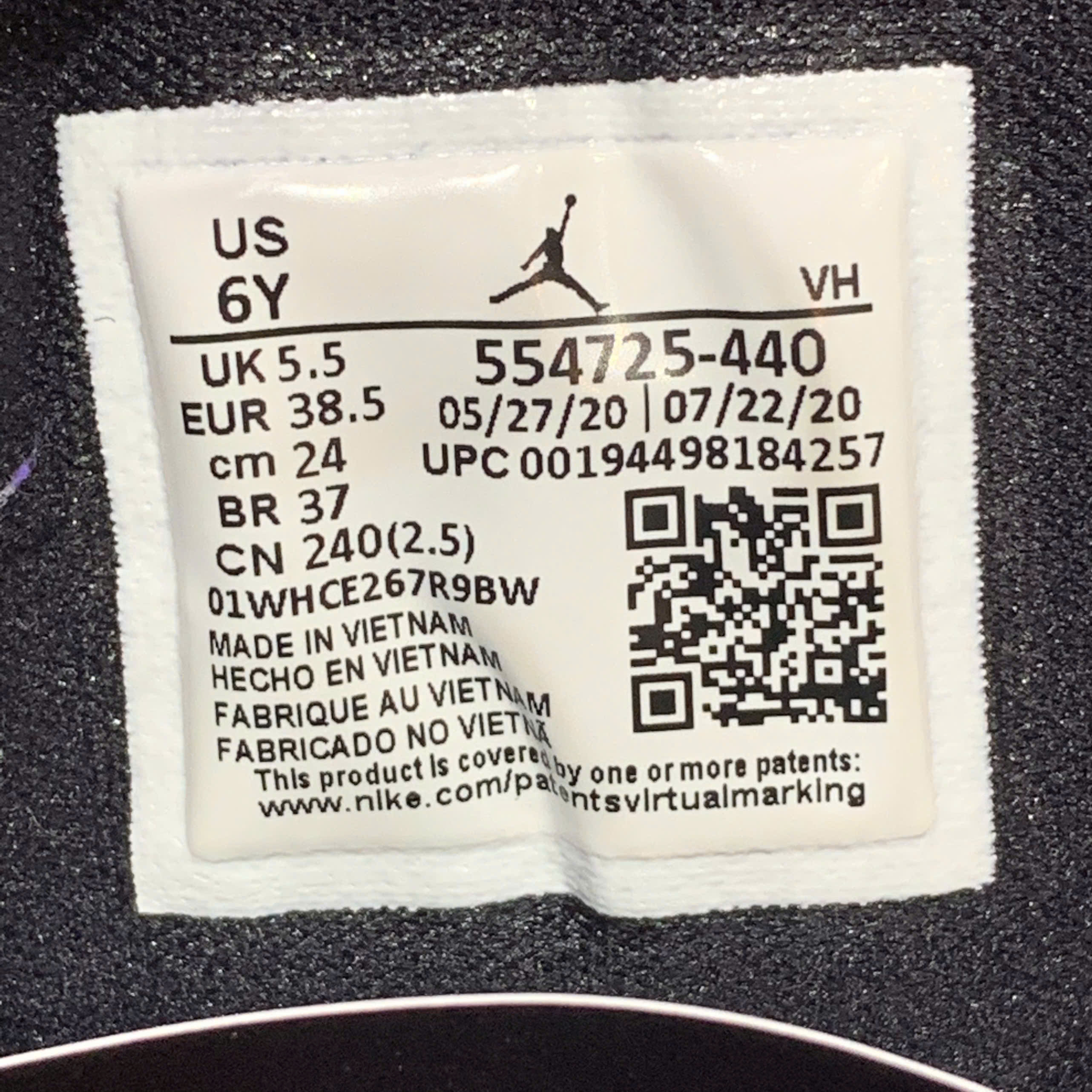 NIKE AIR JORDAN 1 MID GS RACER BLUE - 554725 440 SIZE 38.5 GIÀY 2HAND CHÍNH HÃNG