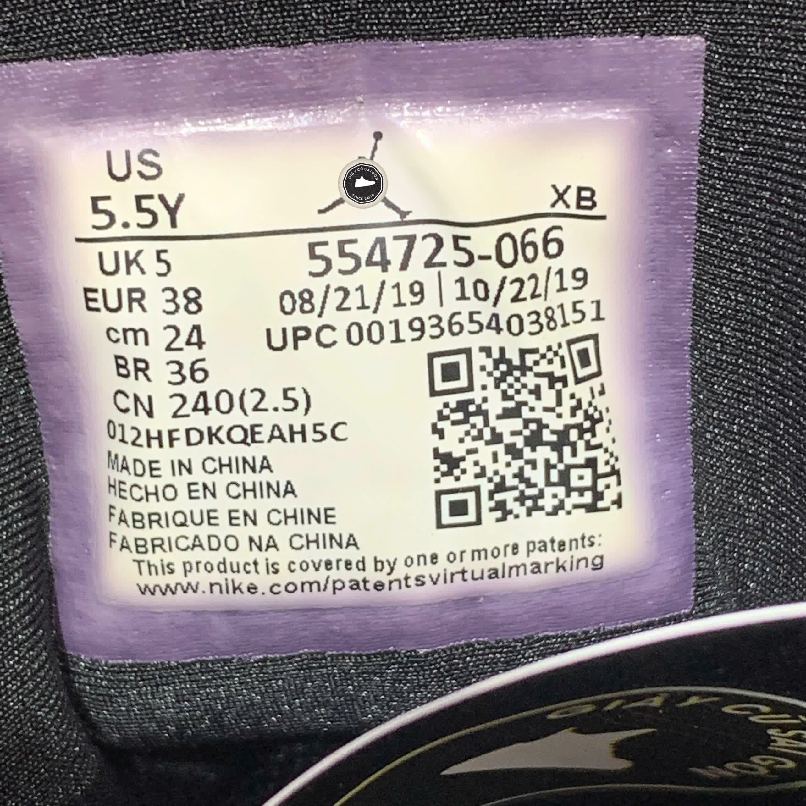 NIKE AIR JORDAN 1 MID GS ‘GYM RED’ - 554725 066 SIZE 38 GIÀY 2HAND CHÍNH HÃNG