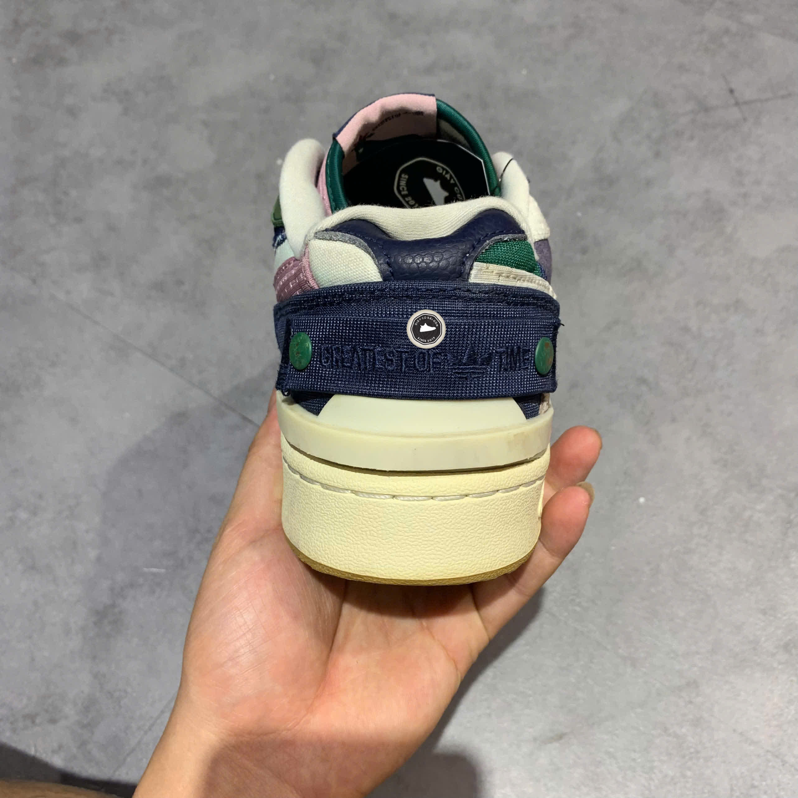 FORUM EXHIBIT LOW 'NAVY MULTI' ID2563 SIZE 42 2/3 GIÀY 2HAND CHÍNH HÃNG