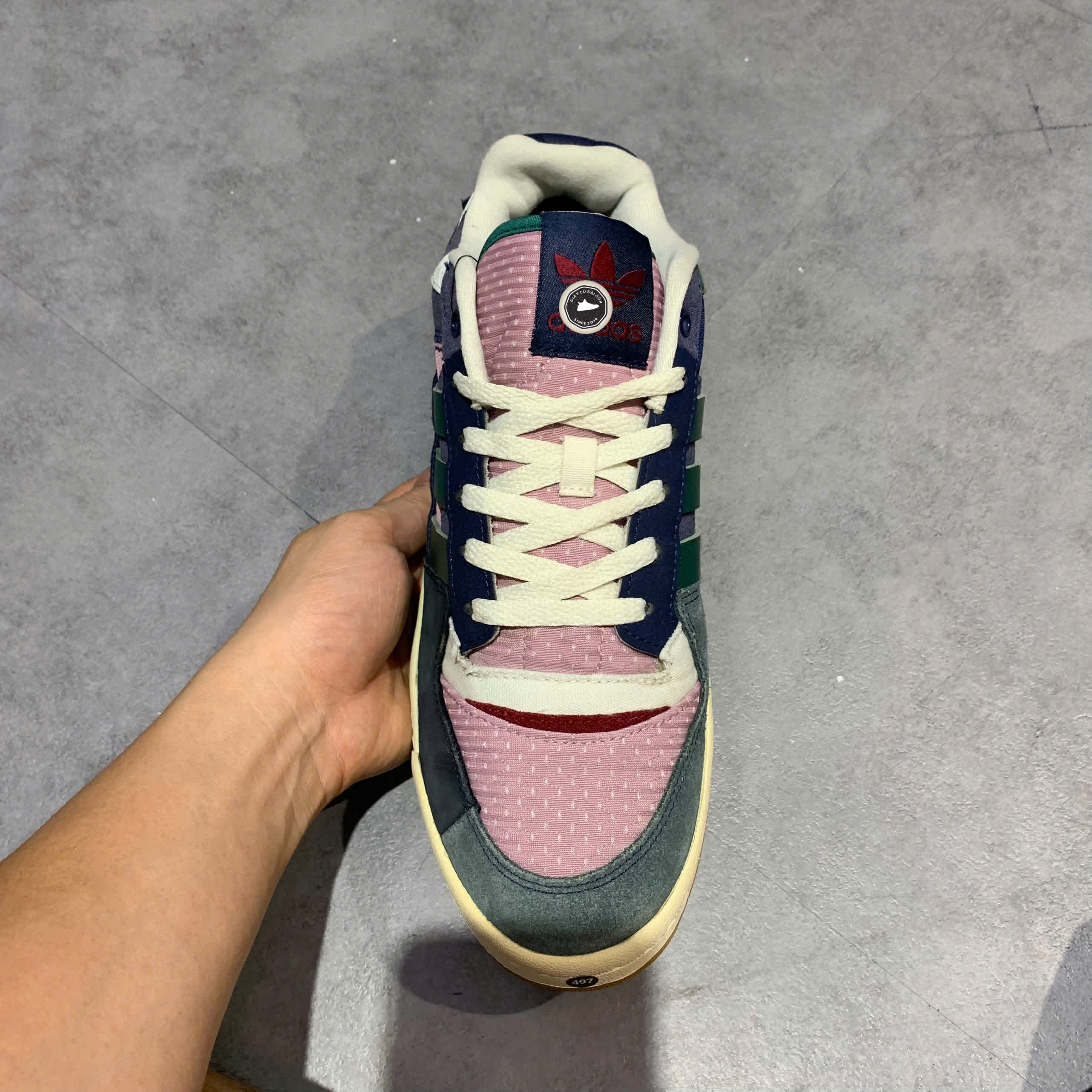 FORUM EXHIBIT LOW 'NAVY MULTI' ID2563 SIZE 42 2/3 GIÀY 2HAND CHÍNH HÃNG