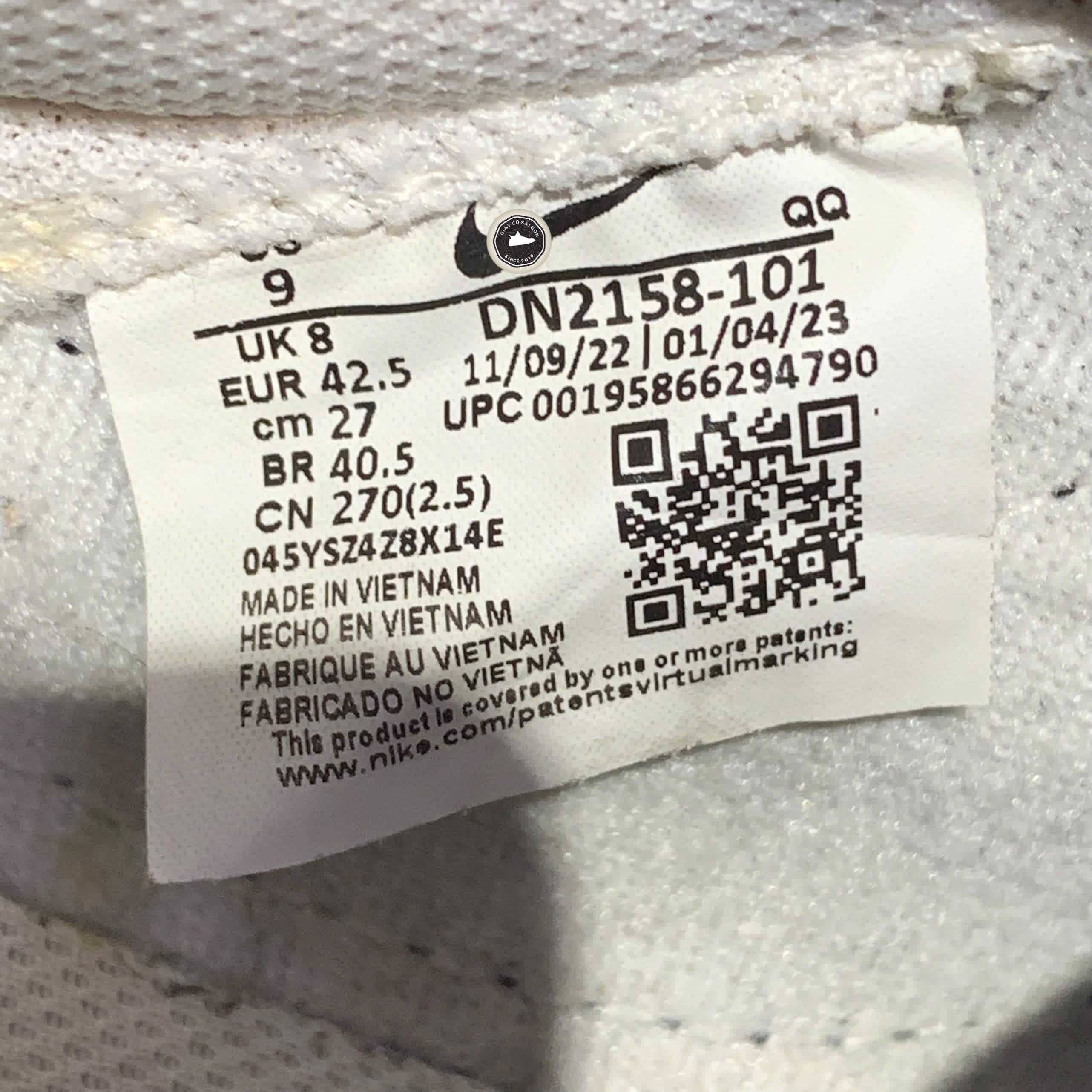 NIKE BLAZER LOW PLATFORM – DN2158 101 SIZE 42.5 GIÀY 2HAND CHÍNH HÃNG