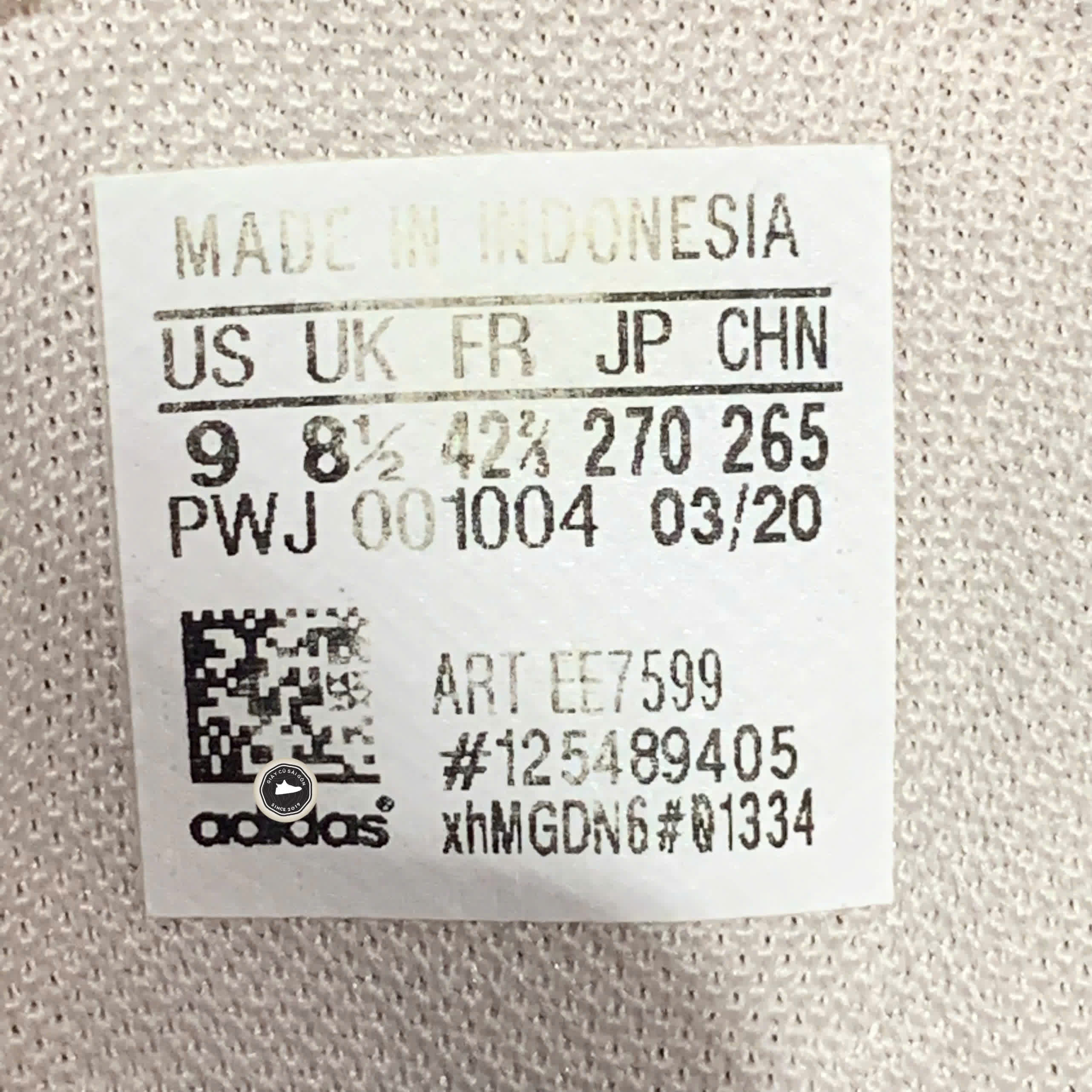 ADIDAS CAFLAIRE 'WHITE GREY BLACK' EE7599 SIZE 42 2/3 GIÀY 2HAND CHÍNH HÃNG