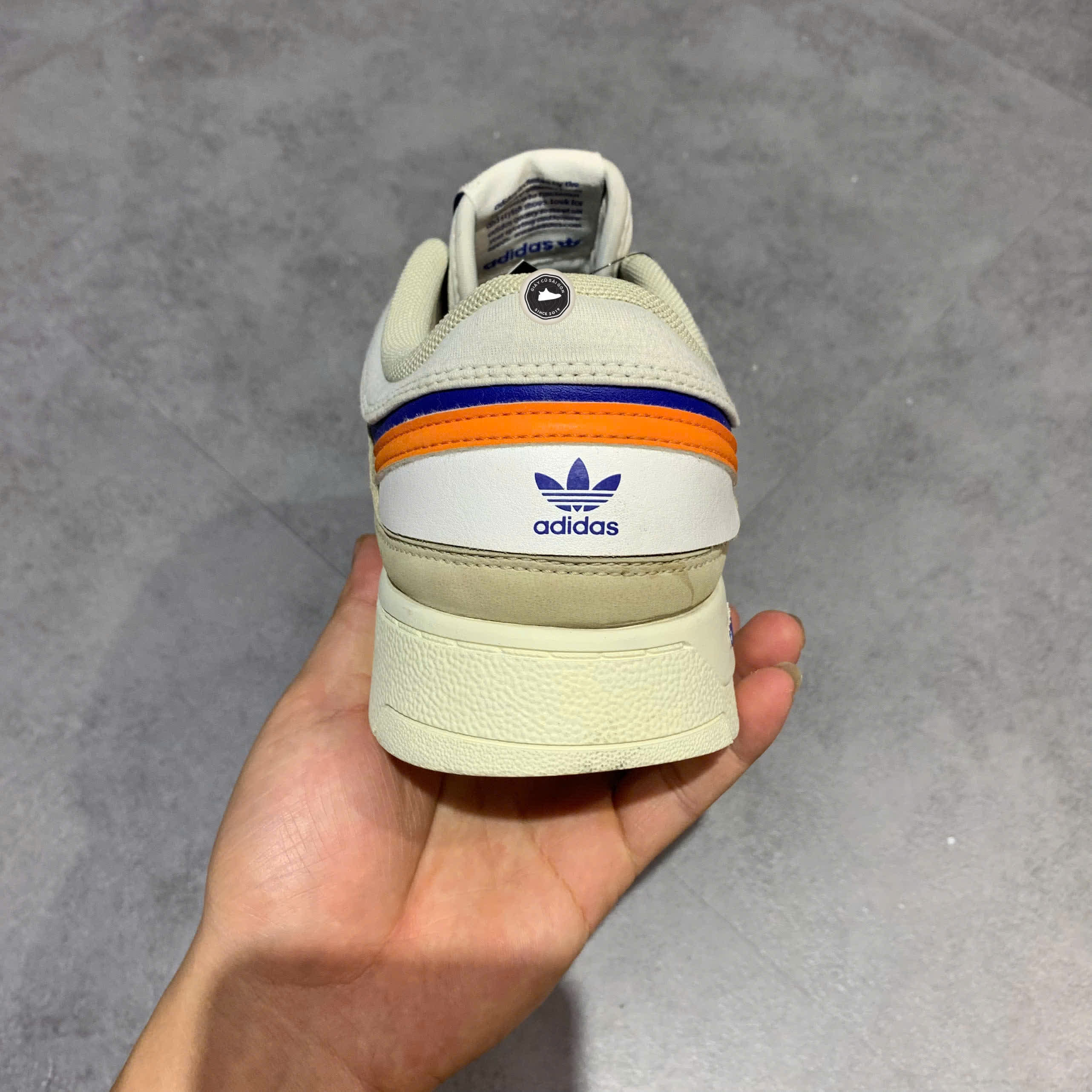 ADIDAS DROP STEP LOW 'WHITE BLUE ORANGE' HP2230 SIZE 42 GIÀY 2HAND CHÍNH HÃNG