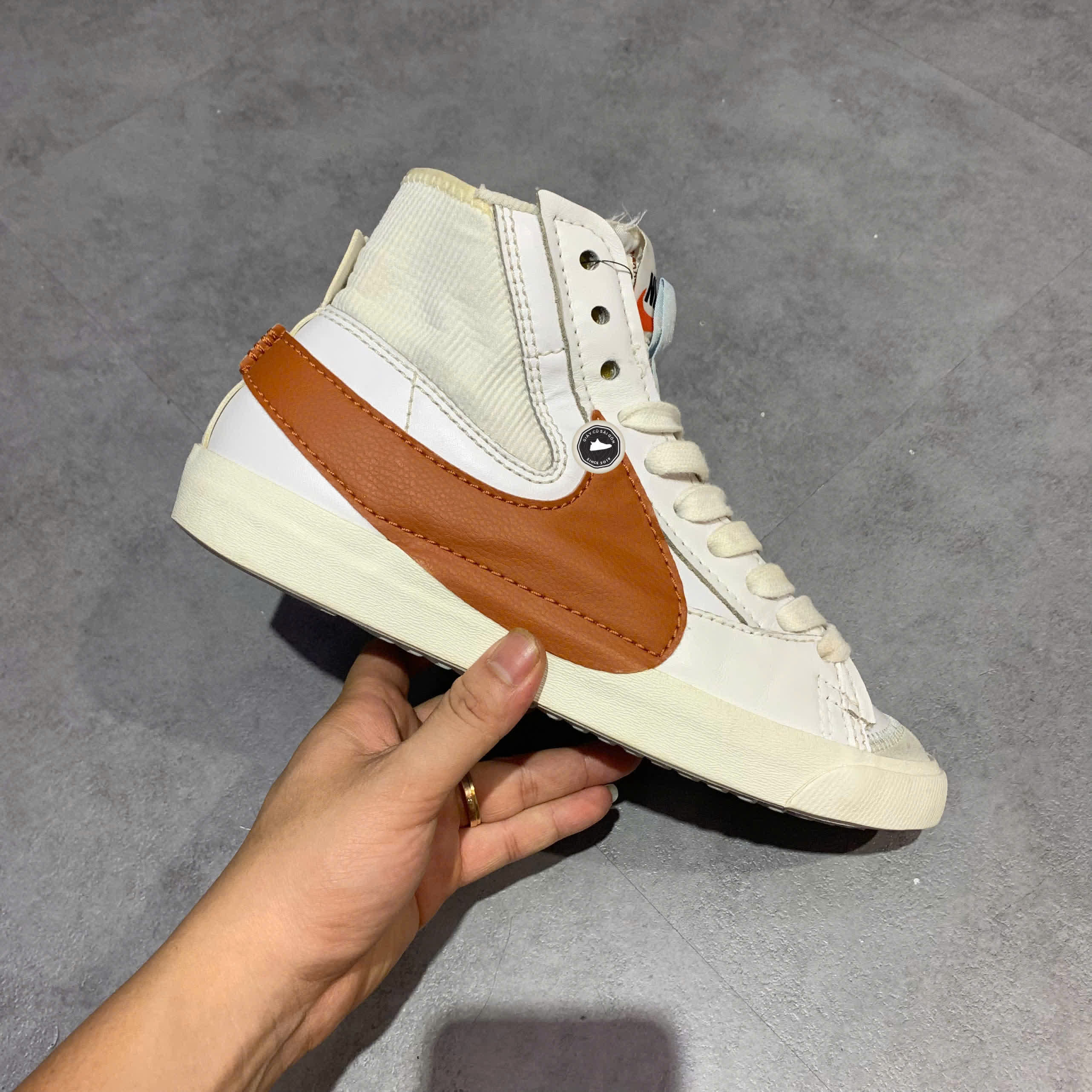 NIKE BLAZER MID '77 JUMBO 'DARK RUSSET' DD3111-101 SIZE 42.5 GIÀY 2HAND CHÍNH HÃNG