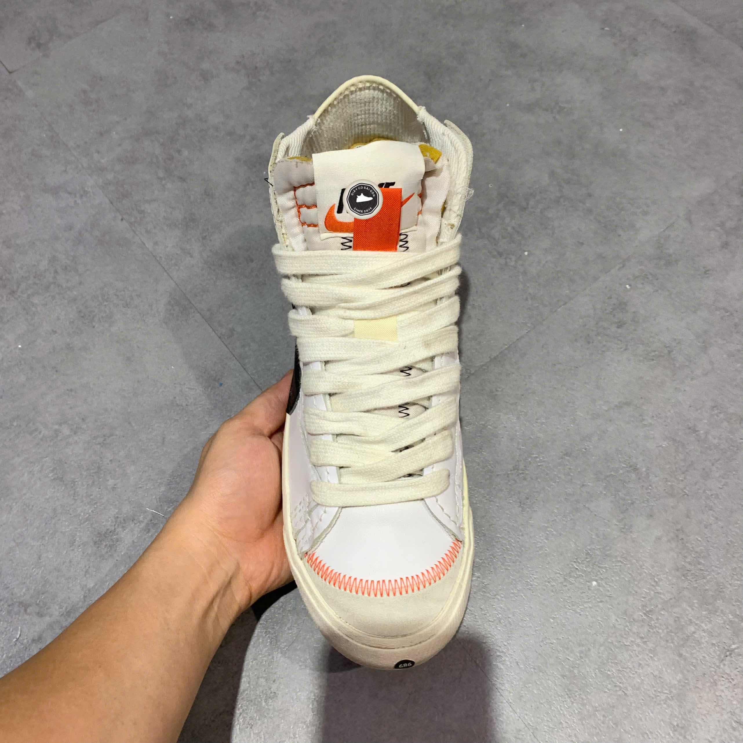 NIKE BLAZER MID '77 JUMBO DD3111-100 SIZE 42 GIÀY 2HAND CHÍNH HÃNG