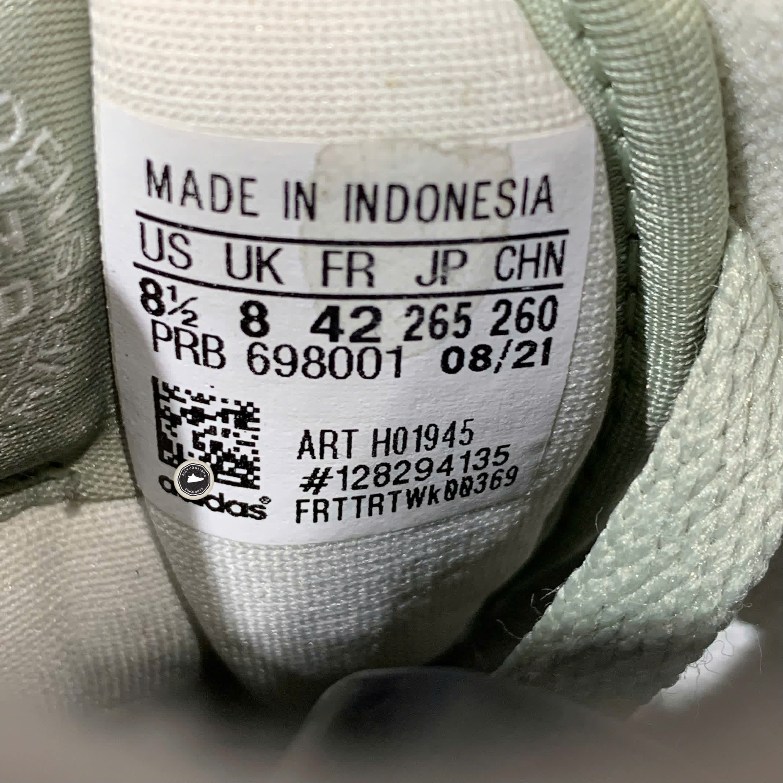 ADIDAS FORUM LOW 'LIME WHITE' H01945 SIZE 42 GIÀY 2HAND