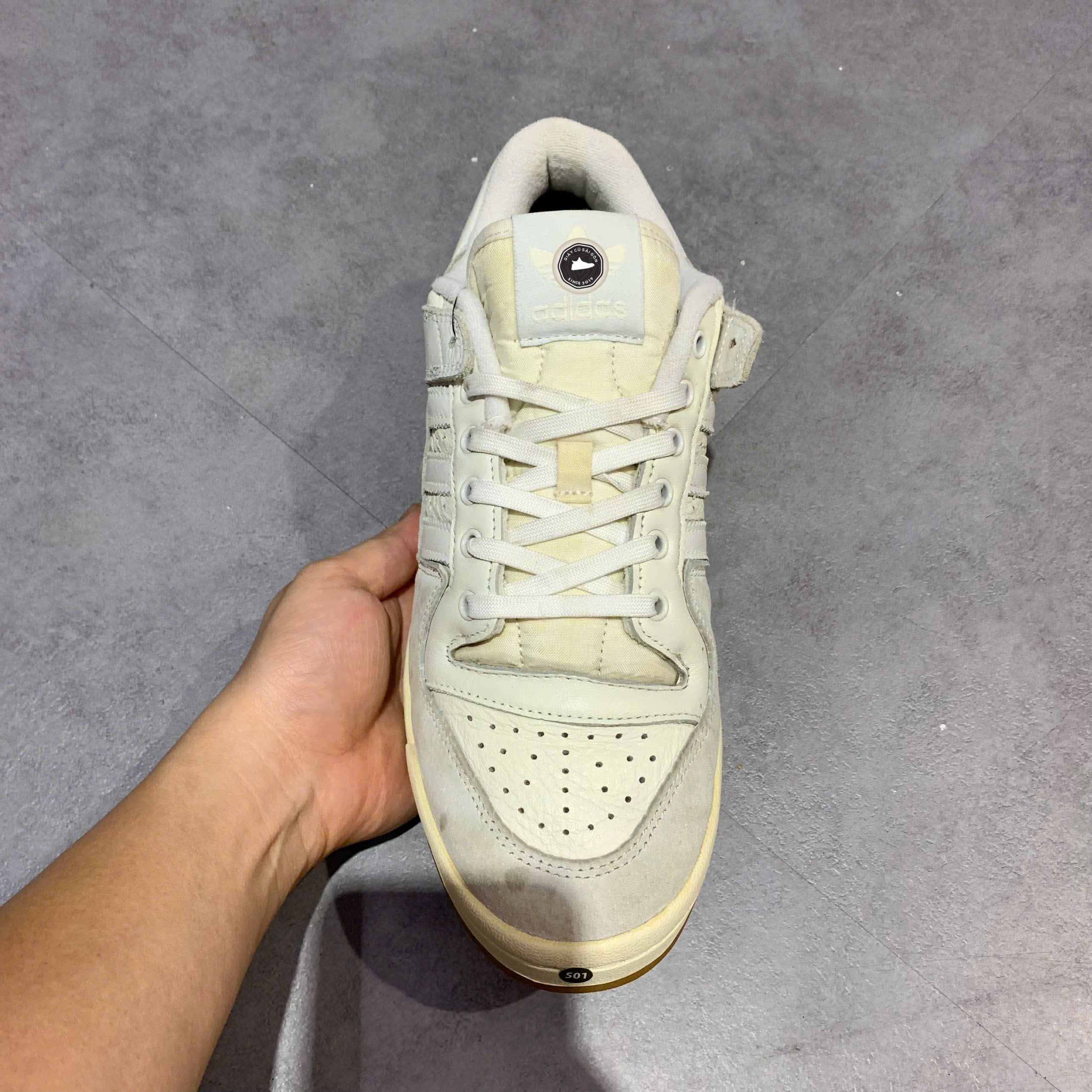 ADIDAS FORUM 84 LOW ADV 'WHITE GUM' FY7998 SIZE 43 1/3 GIÀY 2HAND CHÍNH HÃNG